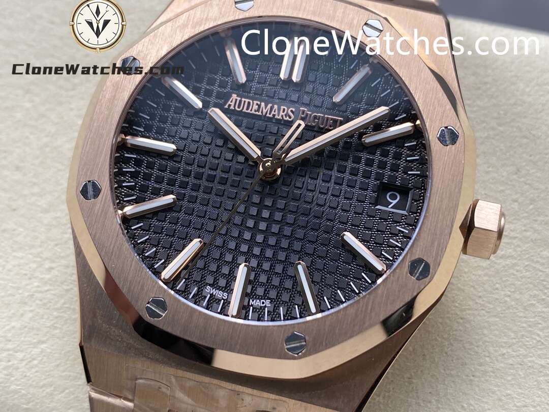 Audemars Piguet Super Clone Watches 1:1 Royal Oak 15510 Rose Gold Black Dial 41MM