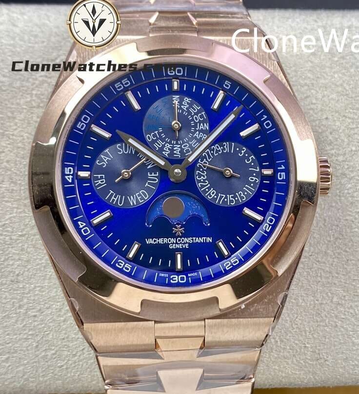 Vacheron Constantin Super Clone Watches 1:1 Overseas perpetual calendar Rose Gold 4300V/220R-B509