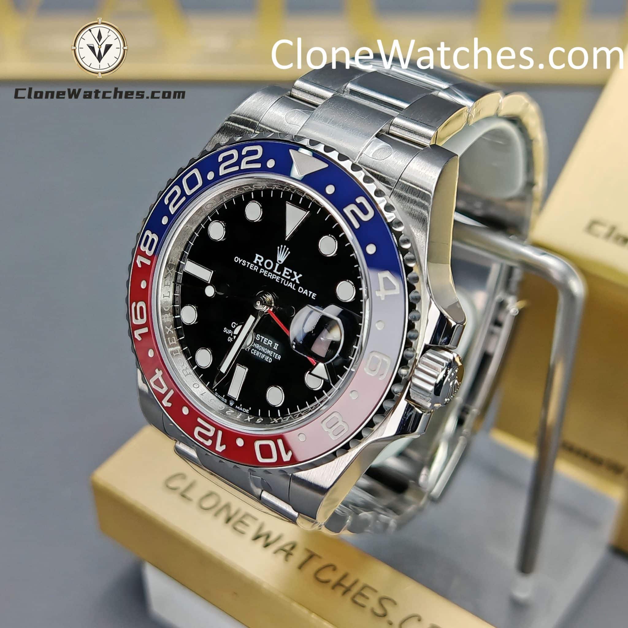 Rolex Super Clone Watches 1:1 Pepsi GMT Master II M126710blro Oyster 3285 Movement