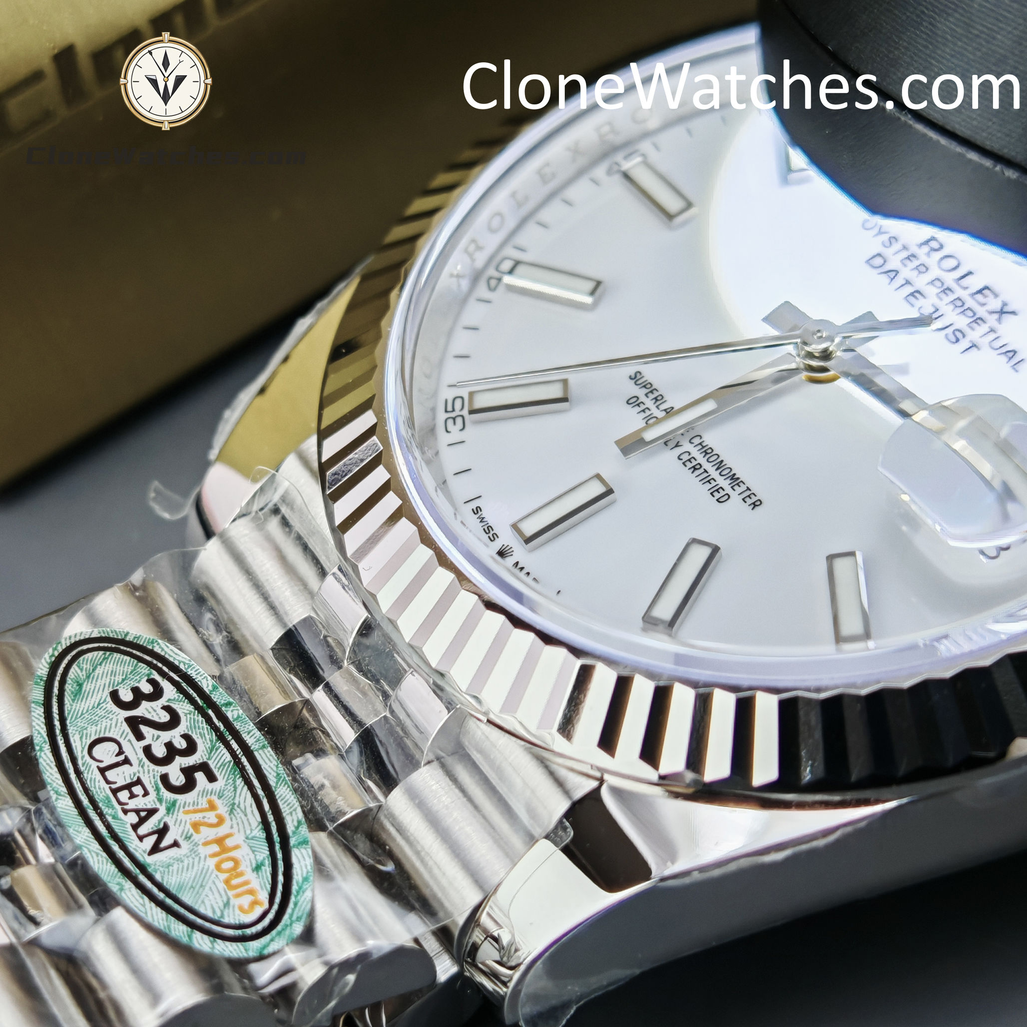 Rolex Super Clone Watches 1:1 DateJust White Dial m126334-0010 Jubilee 41MM 3235 Movement