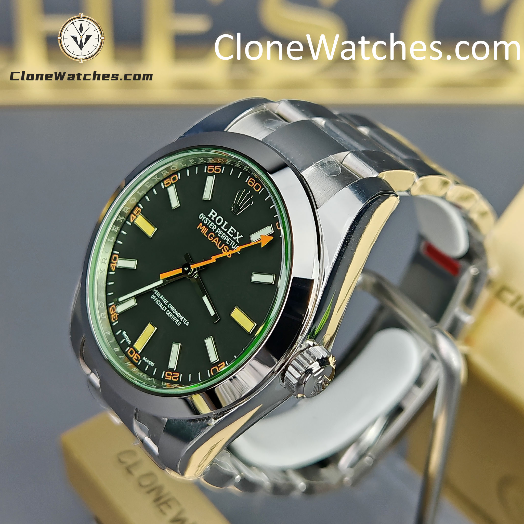 Rolex Super Clone Watches 1:1 Milgauss Black Dial M116400GV-0001 3131 Movement