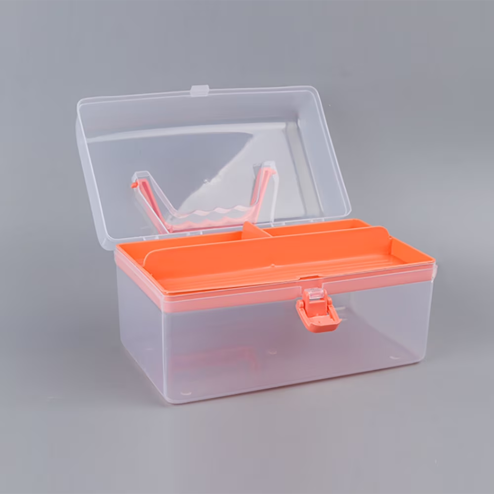 Crcmjuhgsa Large Storage Bins Heavy Duty Clear Plastic Multipurpose Portable Handled Organizer Storage Box