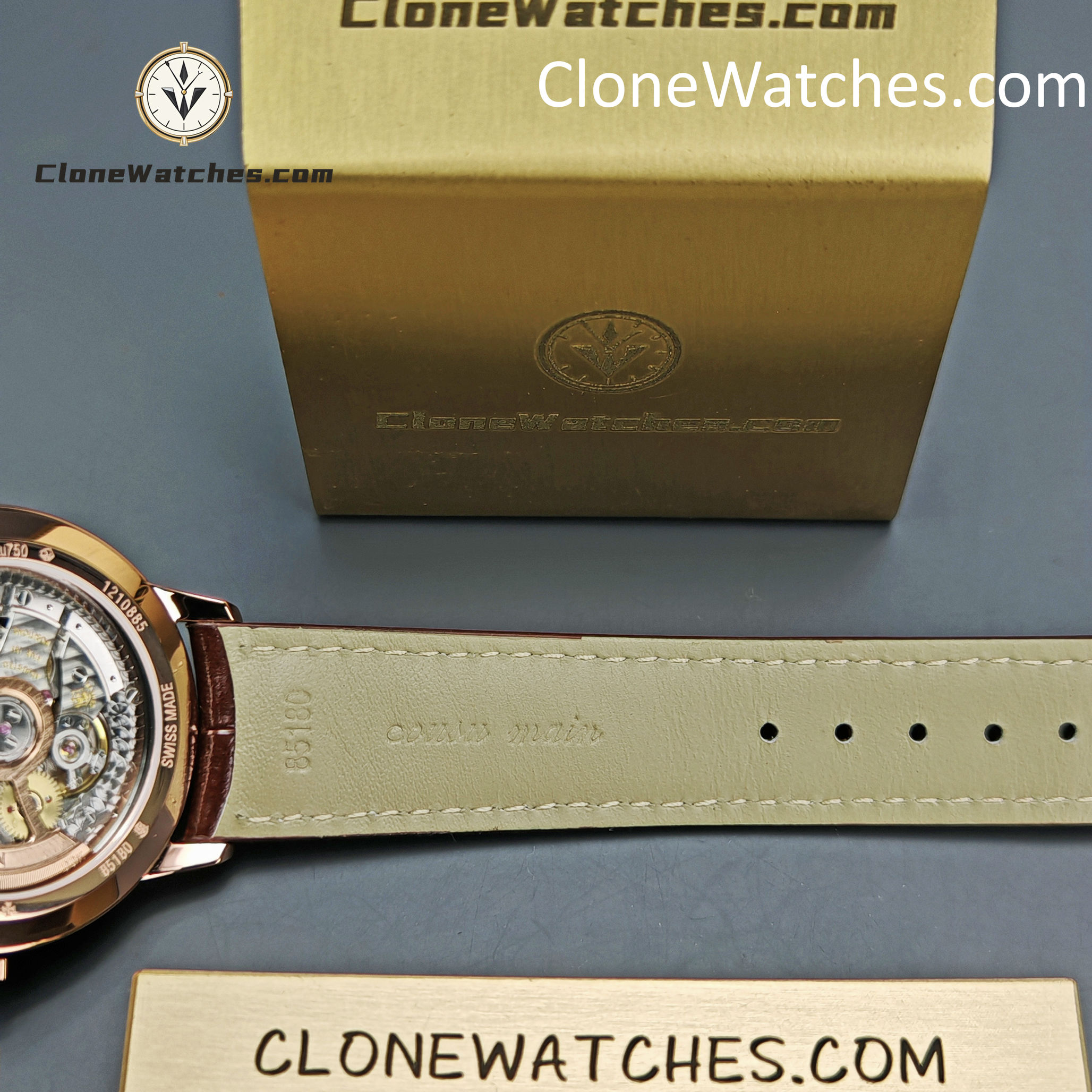 Vacheron Constantin Super Clone Watches 1:1 Patrimony Rose Gold 85180/000R-9248 White Dial