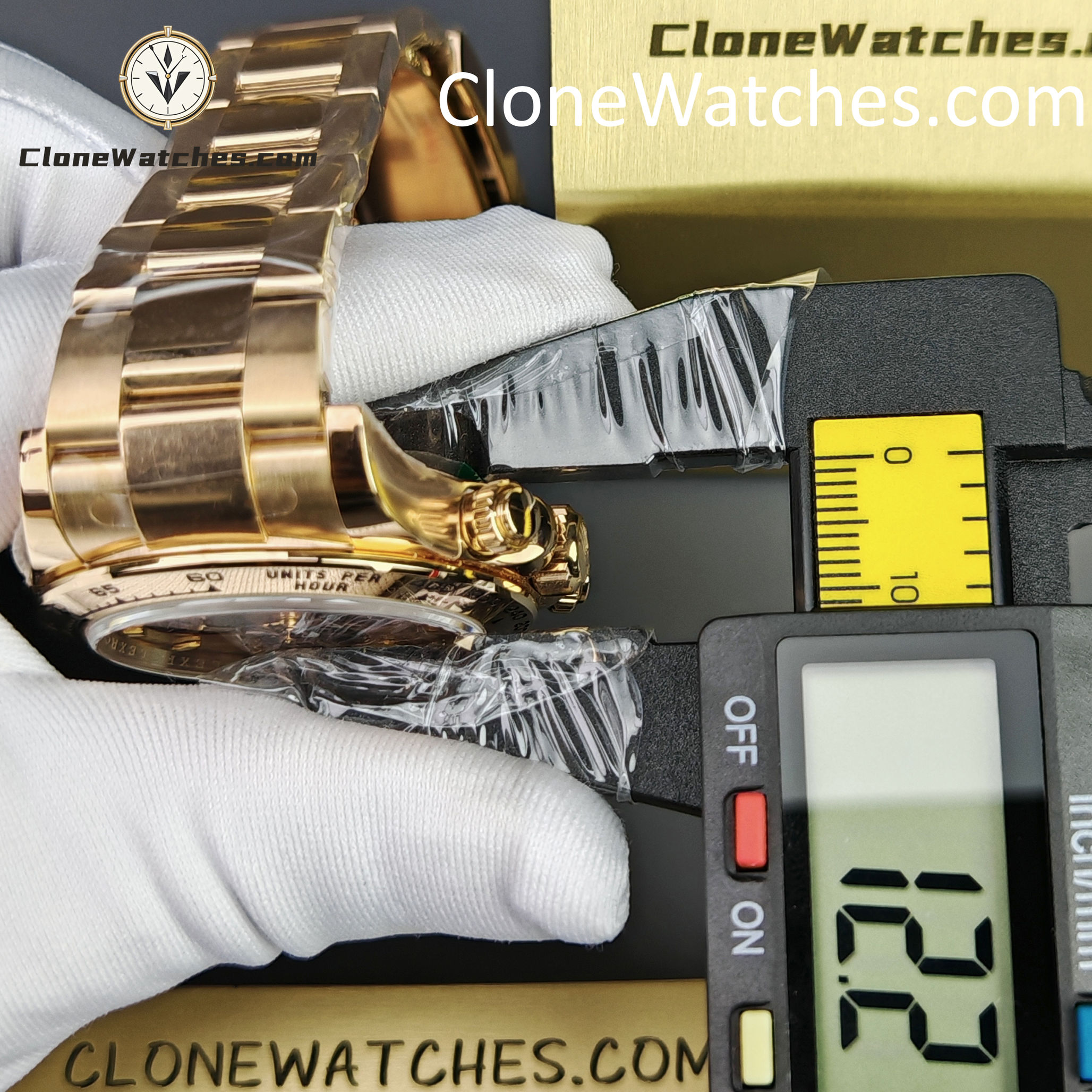 Rolex Super Clone Watches 1:1 Daytona Sundust Dial Rose Gold 126505-0003 4131 Movement