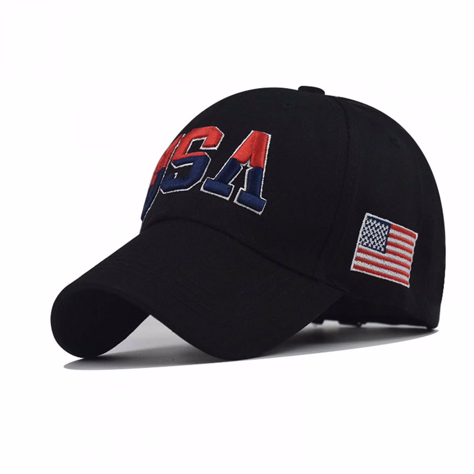 Danhjin American Flag Unisex Baseball Hat for Men and Women - USA Flag Mesh Snapback Flat Visor Cap Adjustable