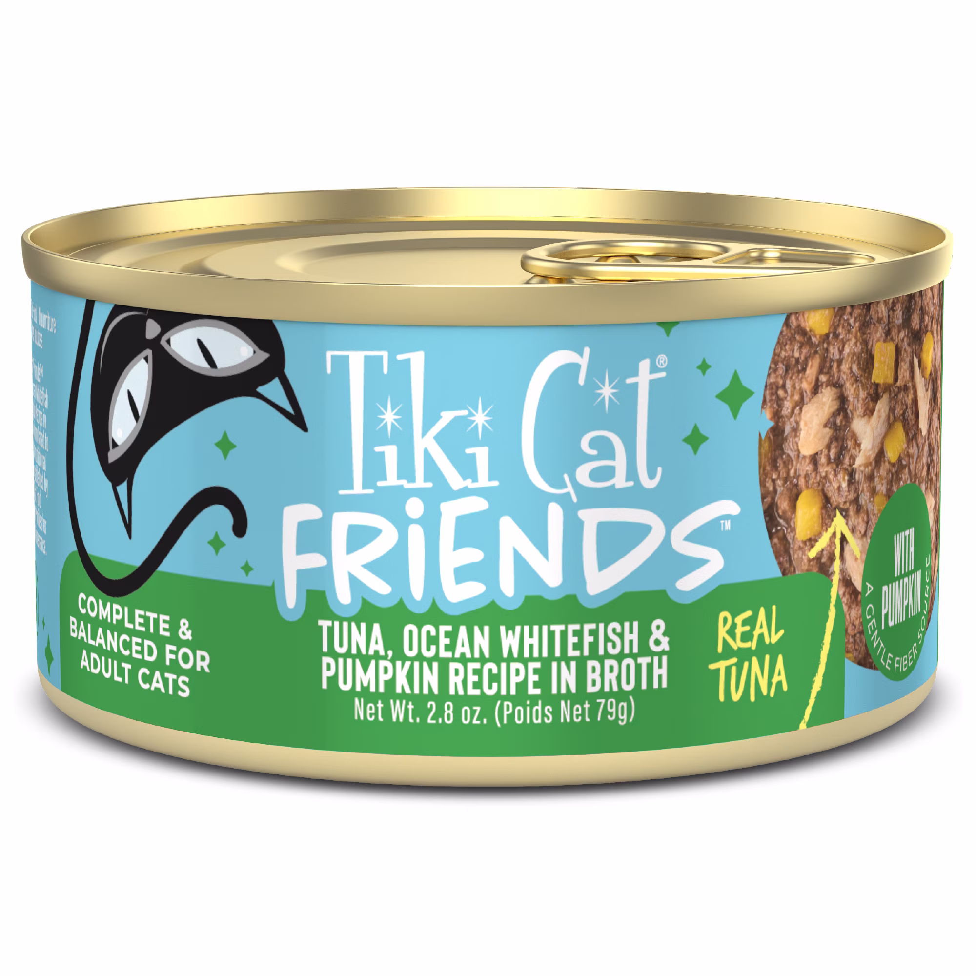 Tiki Cat Friends Tuna, Ocean Whitefish & Pumpkin, 2.8 oz. Can