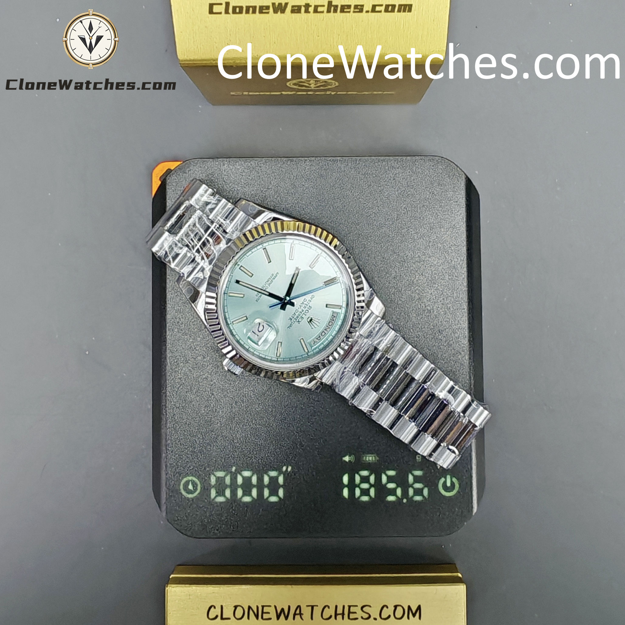 Rolex Super Clone Watches 1:1 Day Date Ice Blue Dial 40mm M228236-0018 3255 Movement