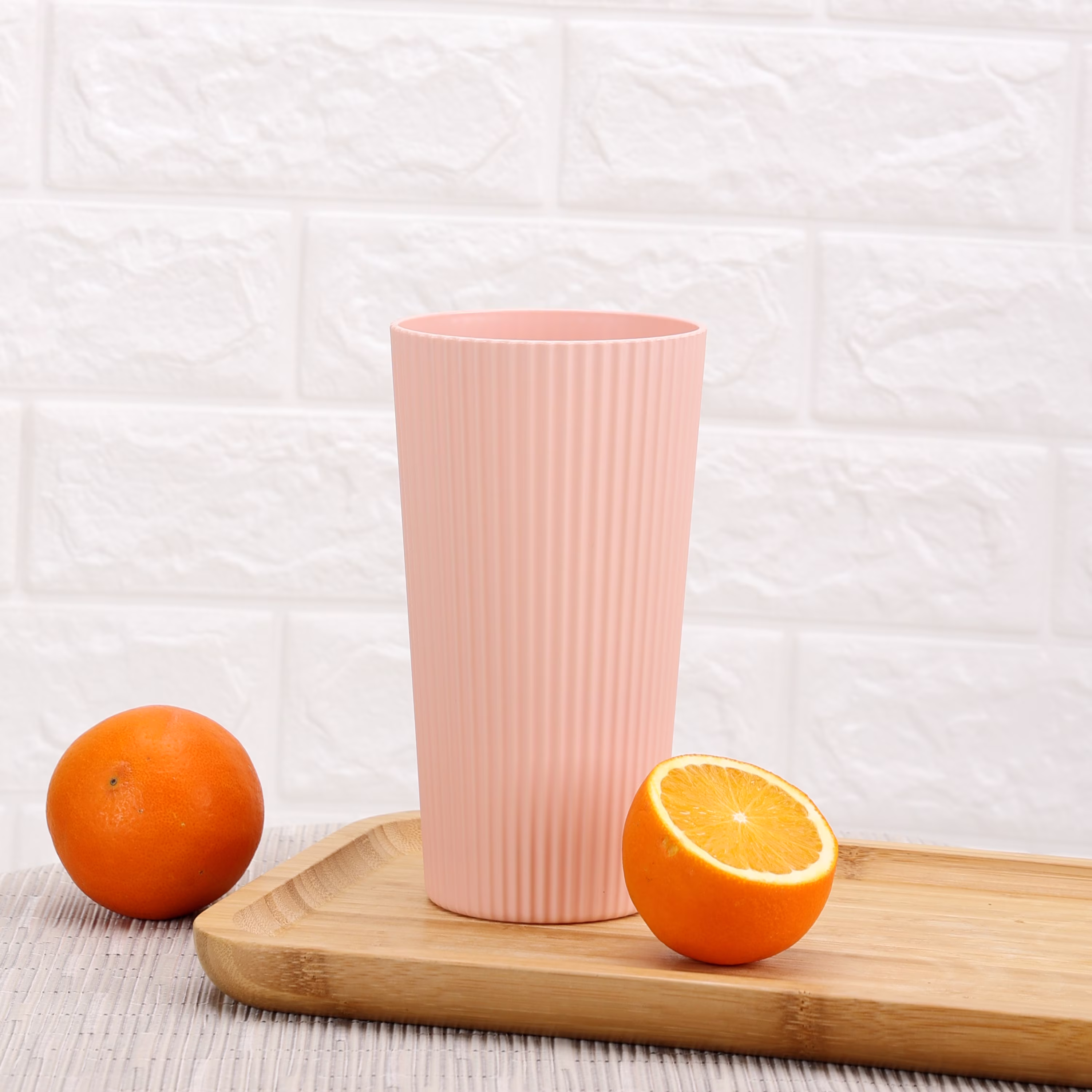 (3 pack) Mainstays Blush Pink Recycled Plastic Beverage Tumbler, 26 oz, 1 Piece