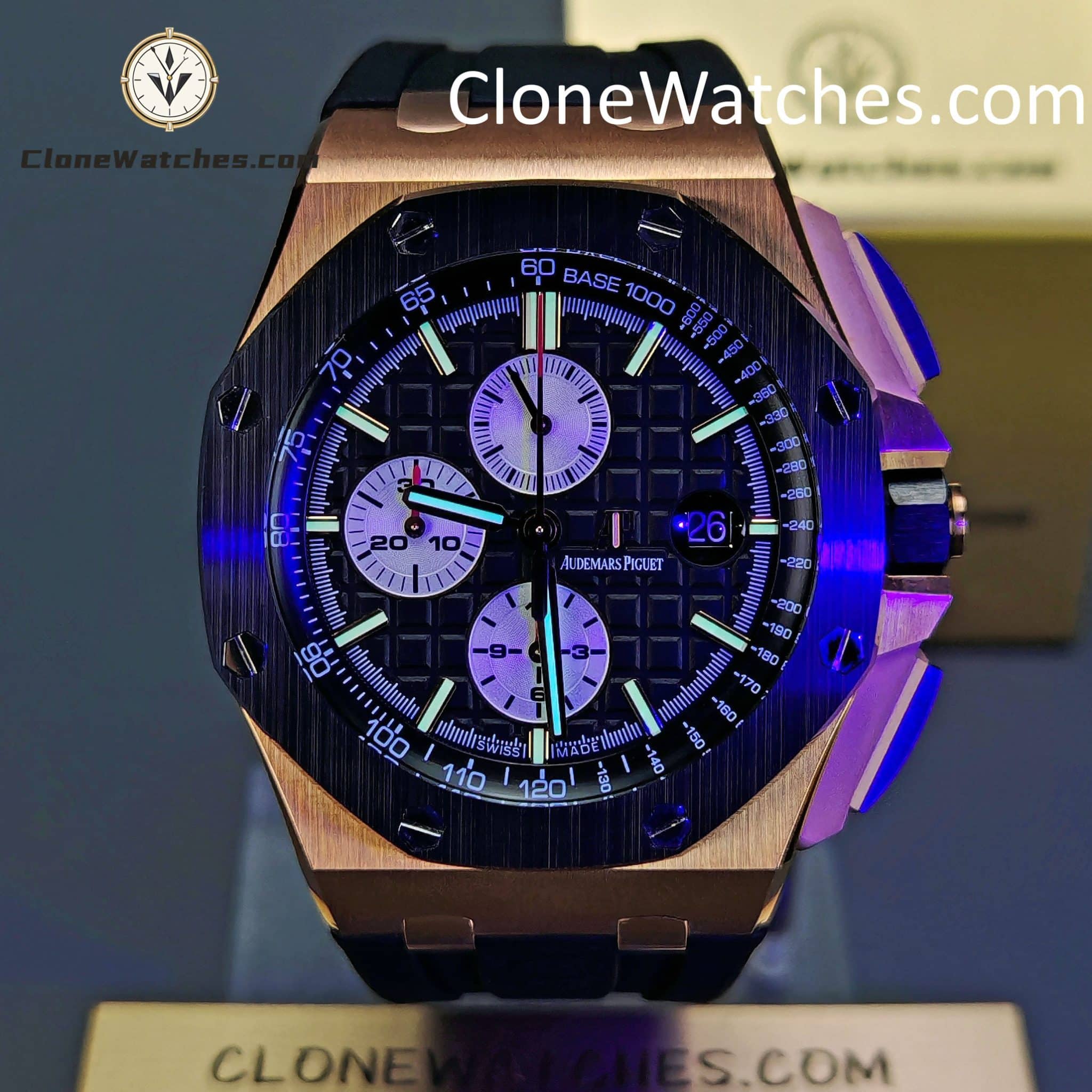 Audemars Piguet Super Clone Watches 1:1 Royal Oak Offshore Chronograph Rose Gold 26400RO 44MM