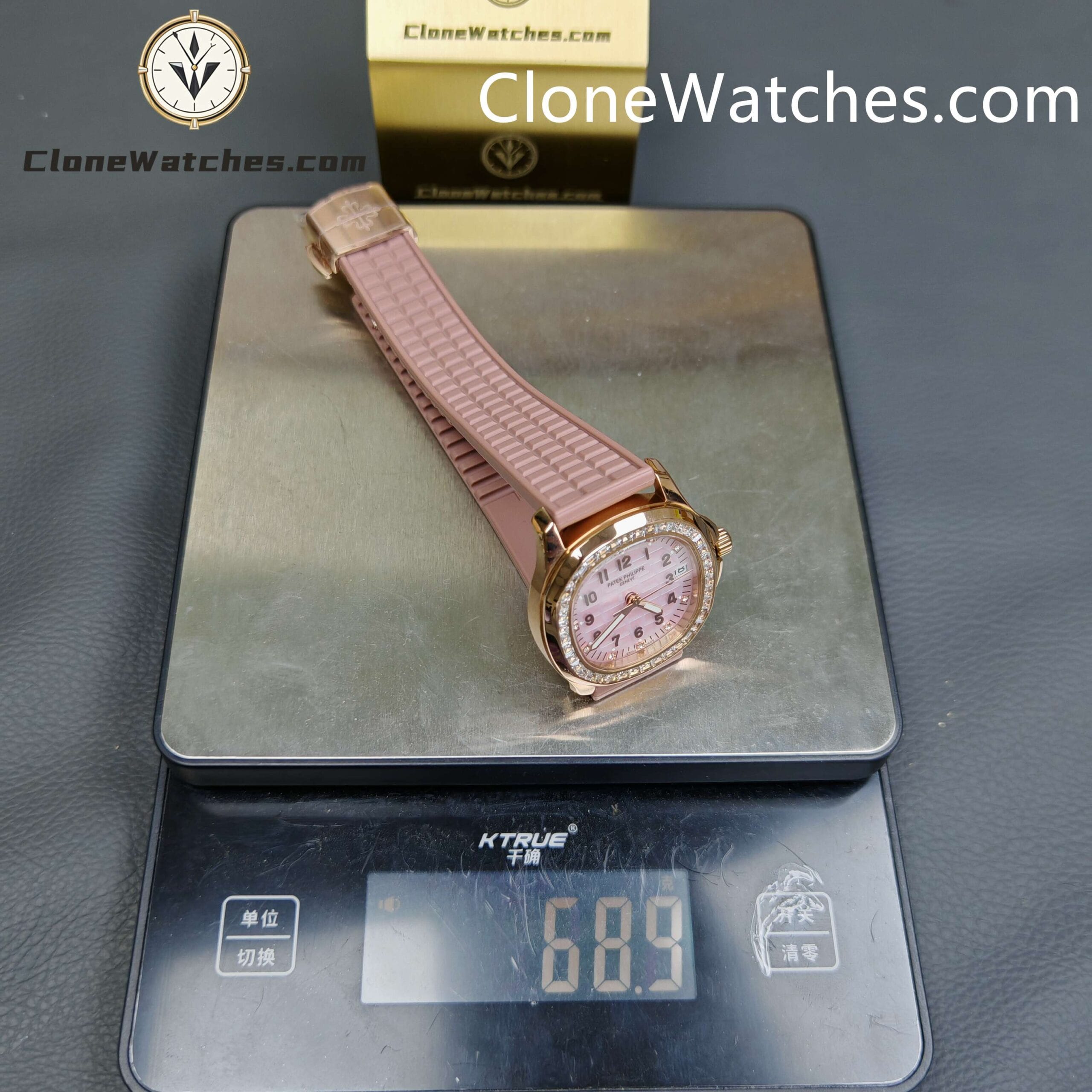 Patek Philippe Super Clone Watches 1:1 Aquanaut 5072R-001 Rose Gold 35.6 mm