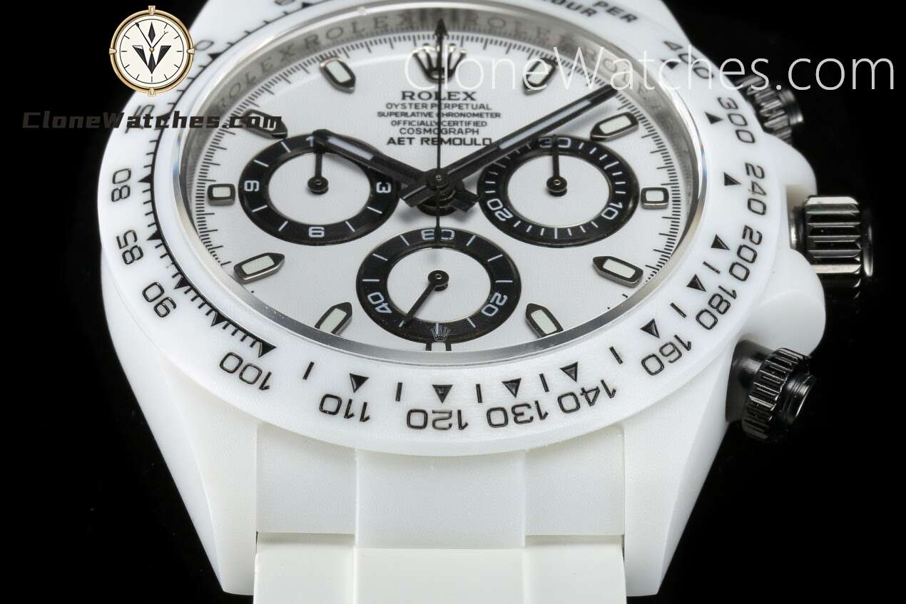 Modified Super Clone Watches 1:1 AET Rolex Daytona ceramic White Classic