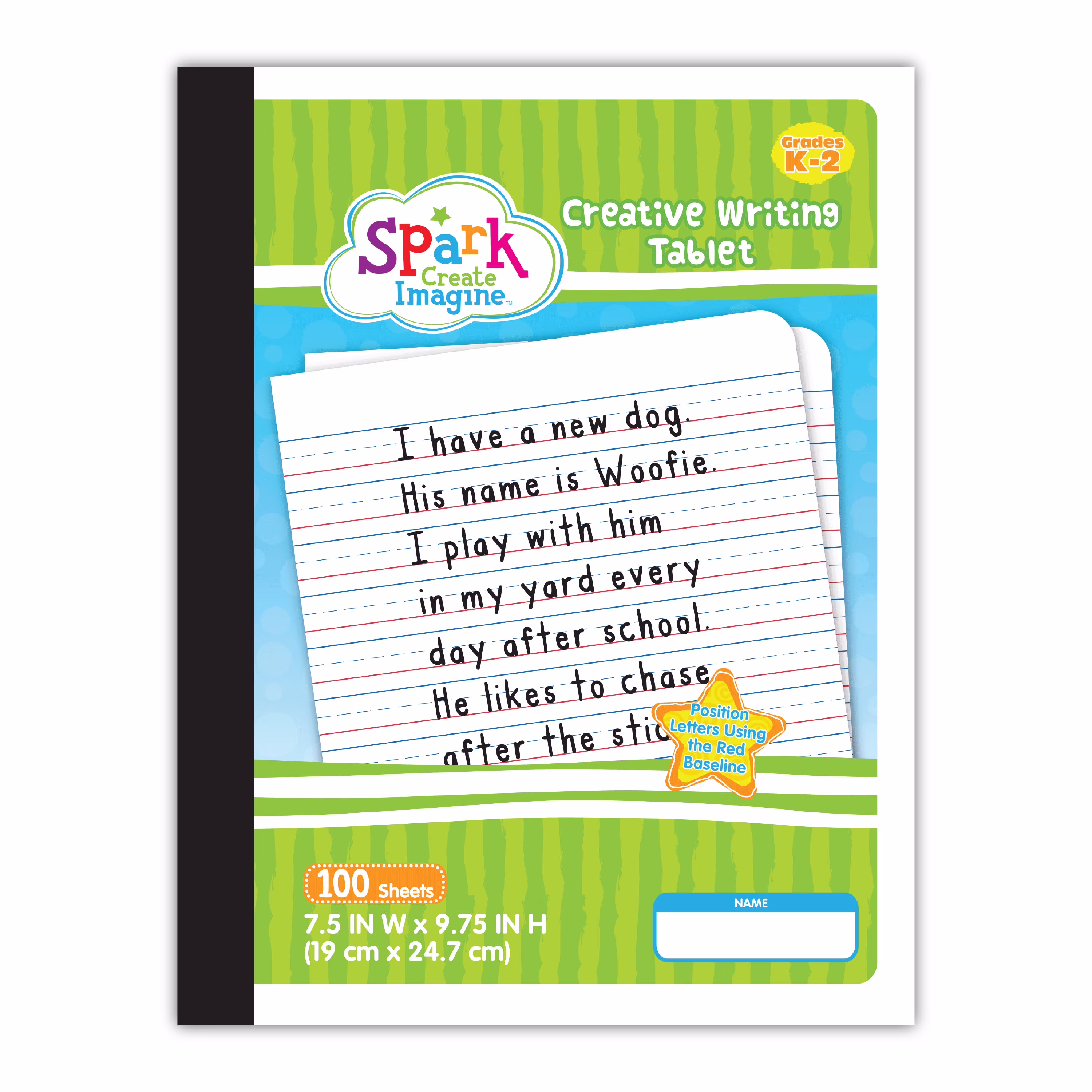 Spark Create Imagine Primary Composition Book, 100 Sheets, 9.75 x 7.5, Primary Ruled Paper