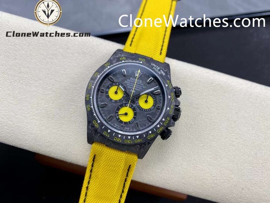 Modified Super Clone Watches 1:1 DiW Rolex Daytona NTPT Carbon “LEMON EDITION”