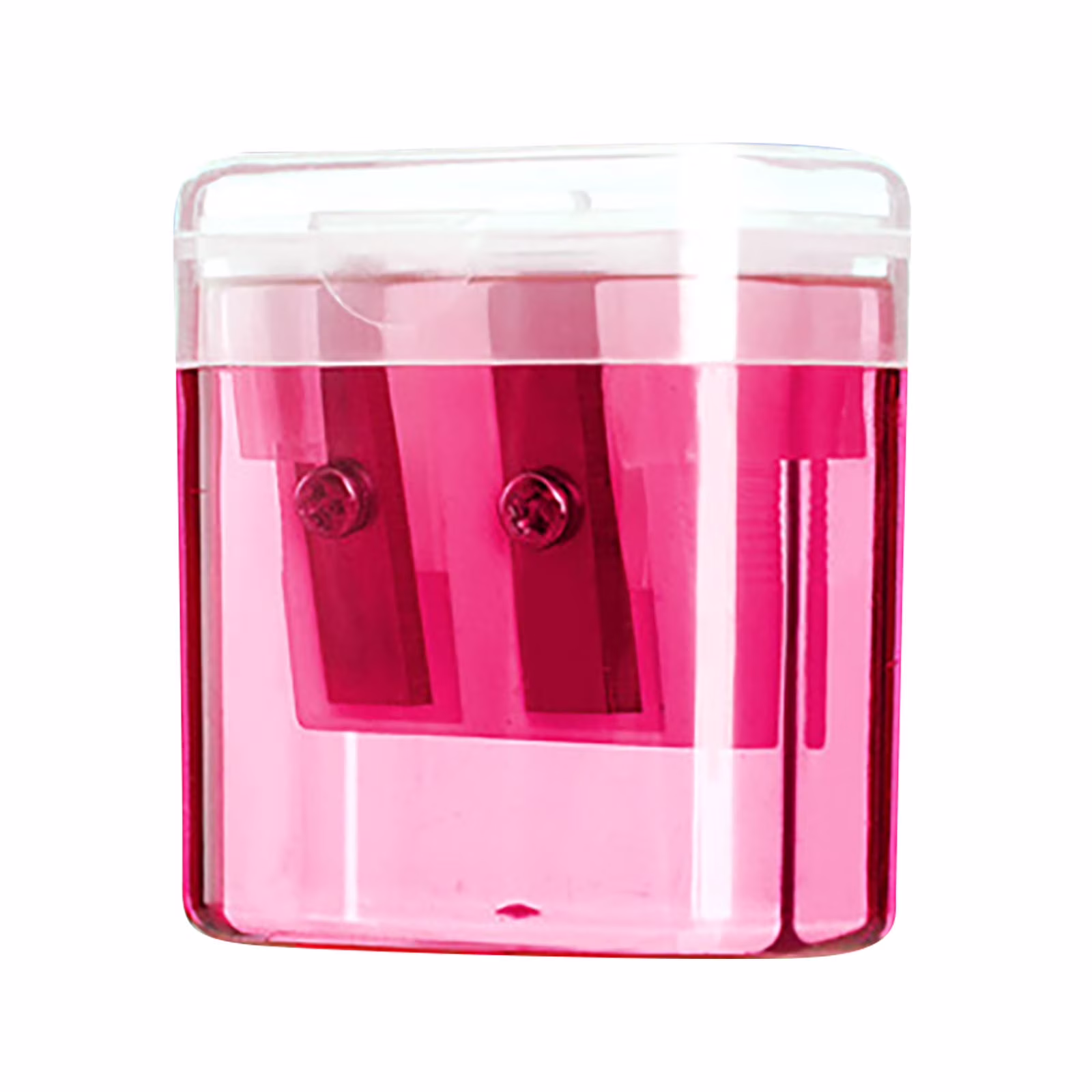 Lilixerw Double Hole Pencil Sharpener with Cover,Colorful Pencil Sharpener Portable Oval Manual Pencil Sharpener Office Supplies