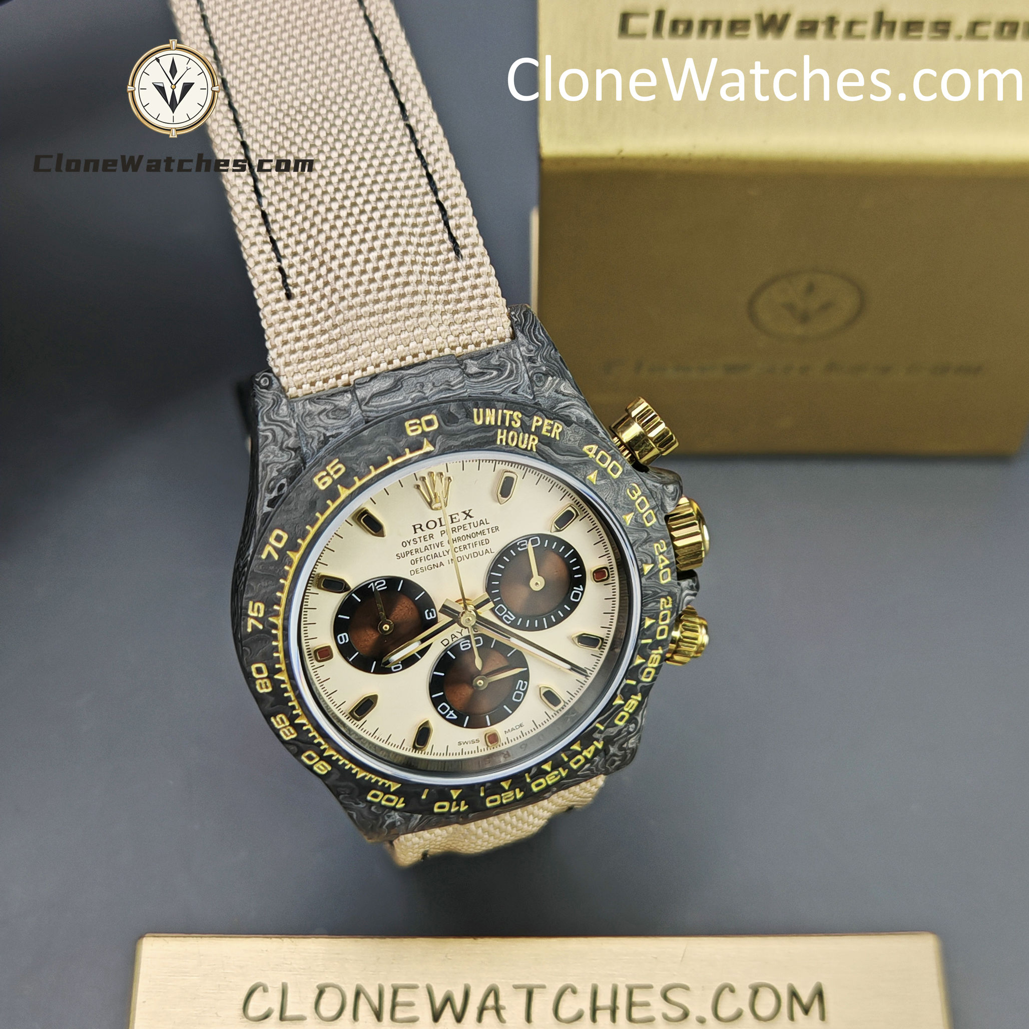 Modified Super Clone Watches 1:1 DIW Rolex Daytona “Desert Eagle” 4130 Movement