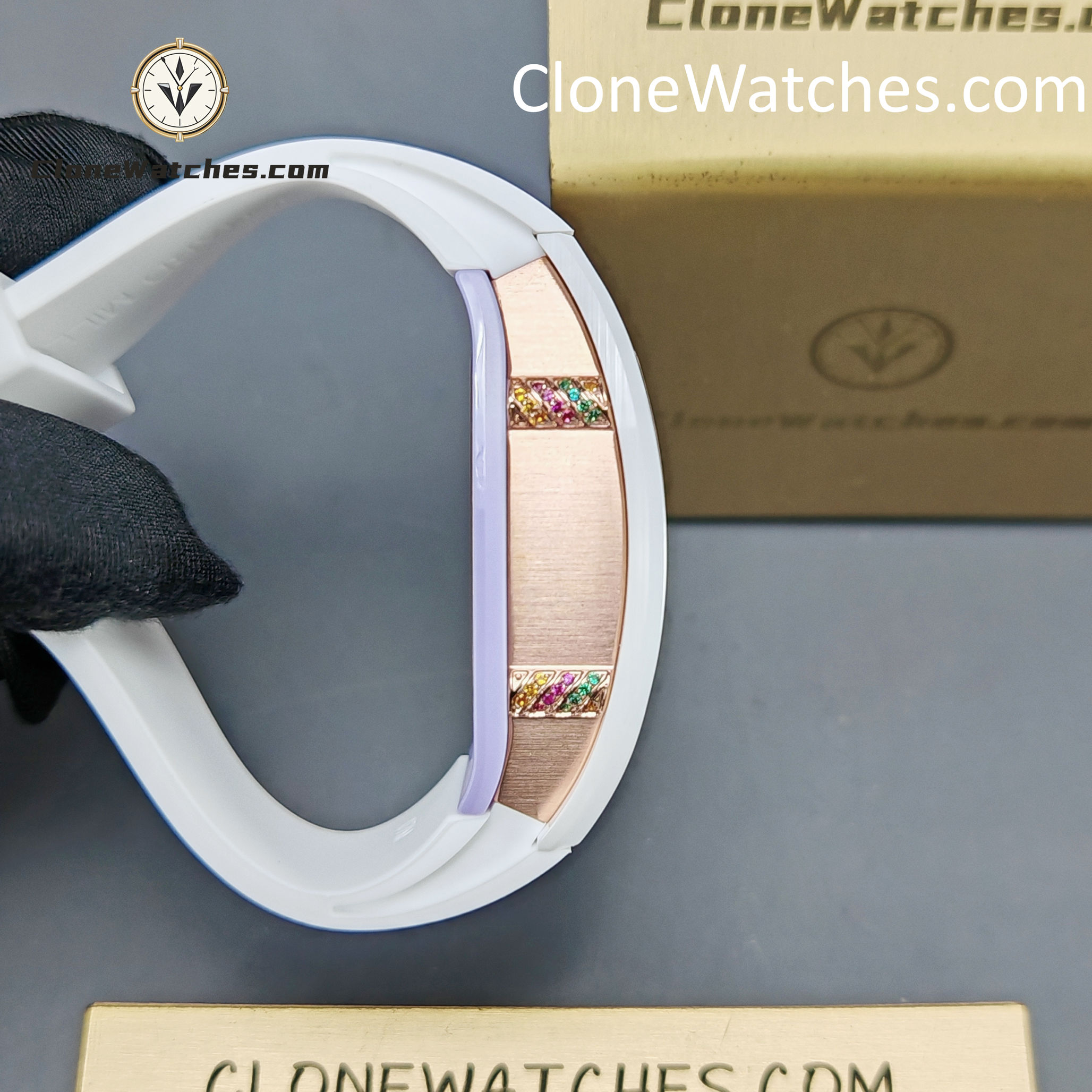 Richard Mille Super Clone Watches 1:1 RM 07-03 “Marshmallow” ATZ Ceramic/TZP White Strap