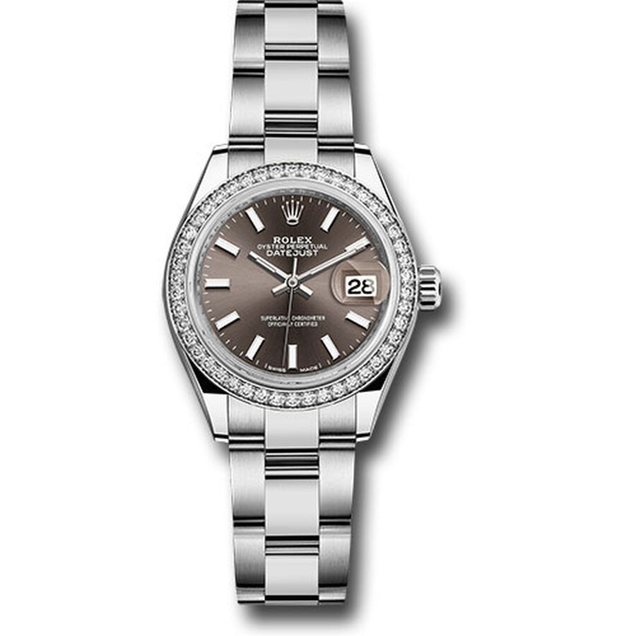Rolex Lady Datejust Automatic Grey Dial Ladies Oyster Watch 279384GYSO（Lifetime free warranty+90-days replacement service & Refund!.）