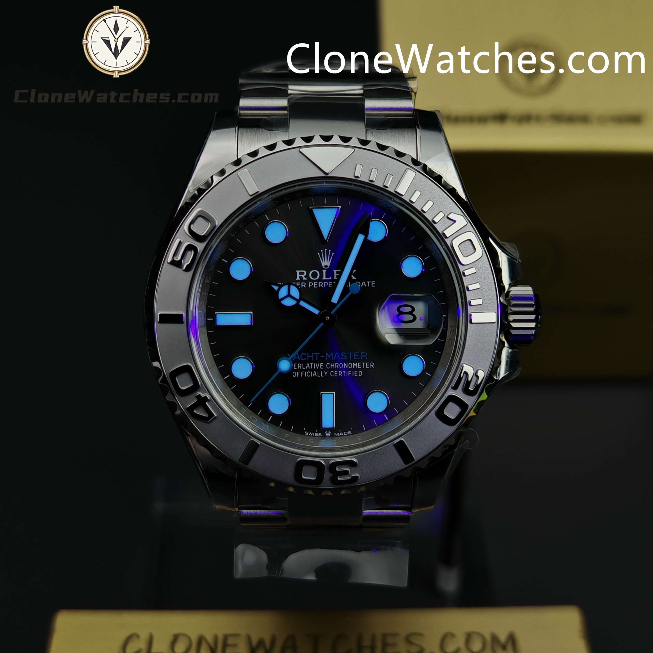 Rolex Super Clone Watches 1:1 Yacht Master Rhodium White Dial M126622-0001 3235 Movement