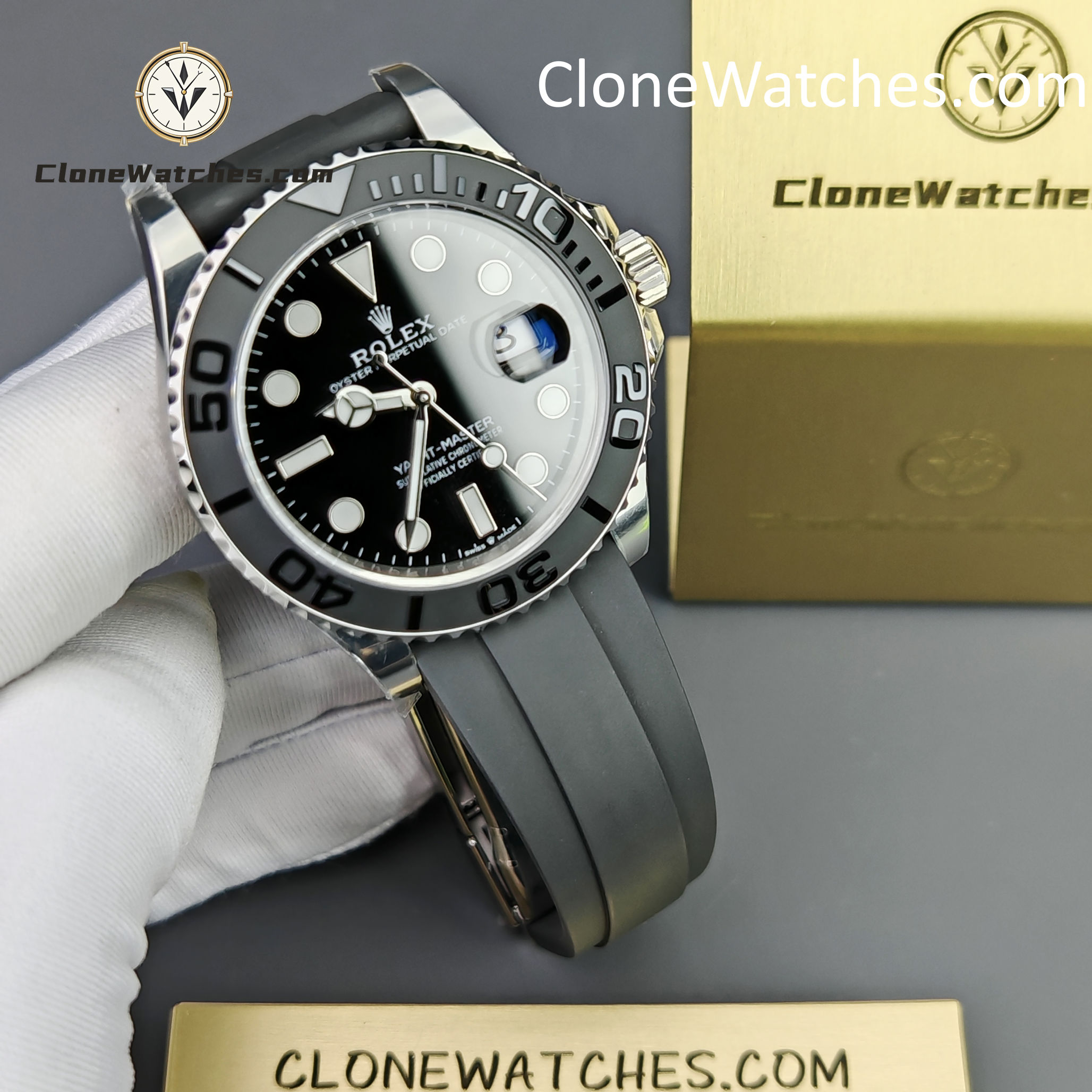 Rolex Super Clone Watches 1:1 Yacht Master White Gold 226659 3235 Movement