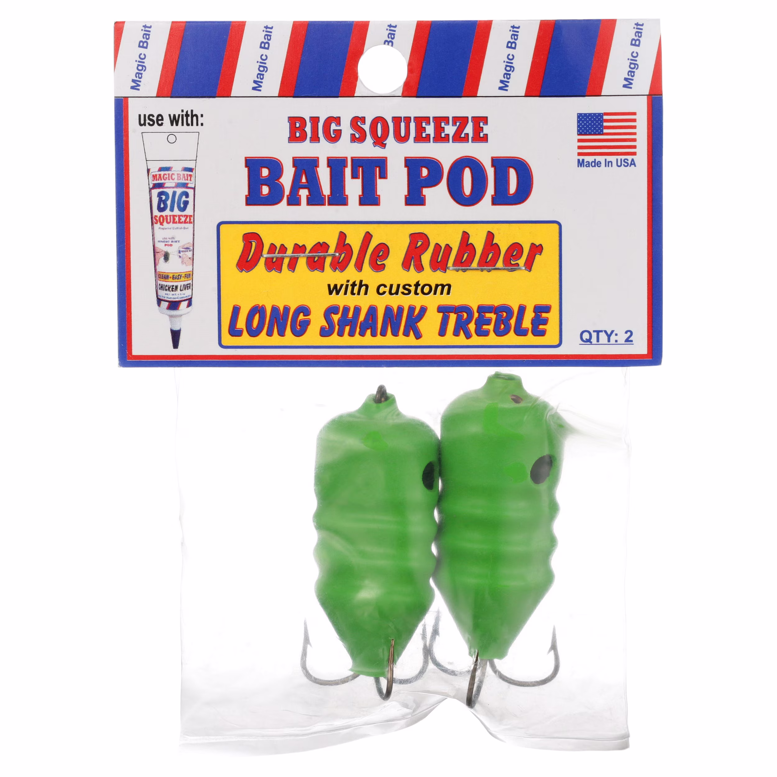 Magic Bait Big Squeeze Fishing Bait Pod Holder, 2ct, Green