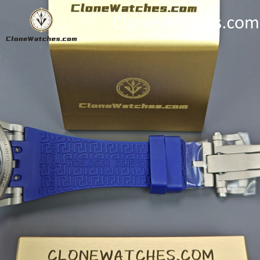 Roger Dubuis Super Clone Watches 1:1 Excalibur Skeleton Tourbillon RDDBEX0479 45MM Blue Strap