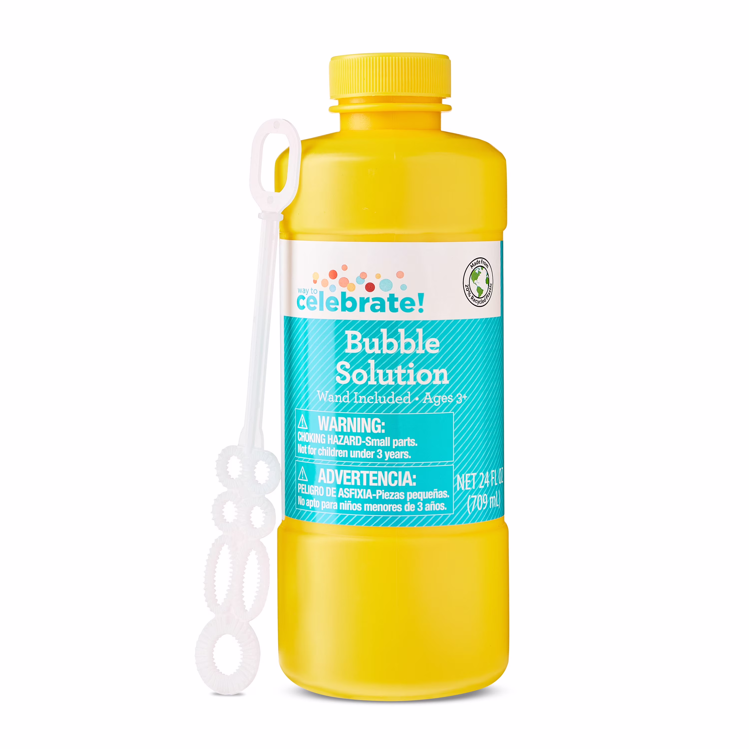 Way To Celebrate Bubble Solution with Wand, 24 fl oz
