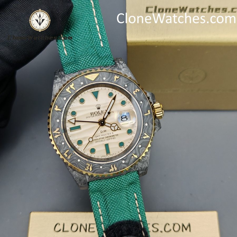 Modified Super Clone Watches 1:1 DIW Rolex GMT Master II NTPT Carbon OASIS Middle East Edition 3285 Movement