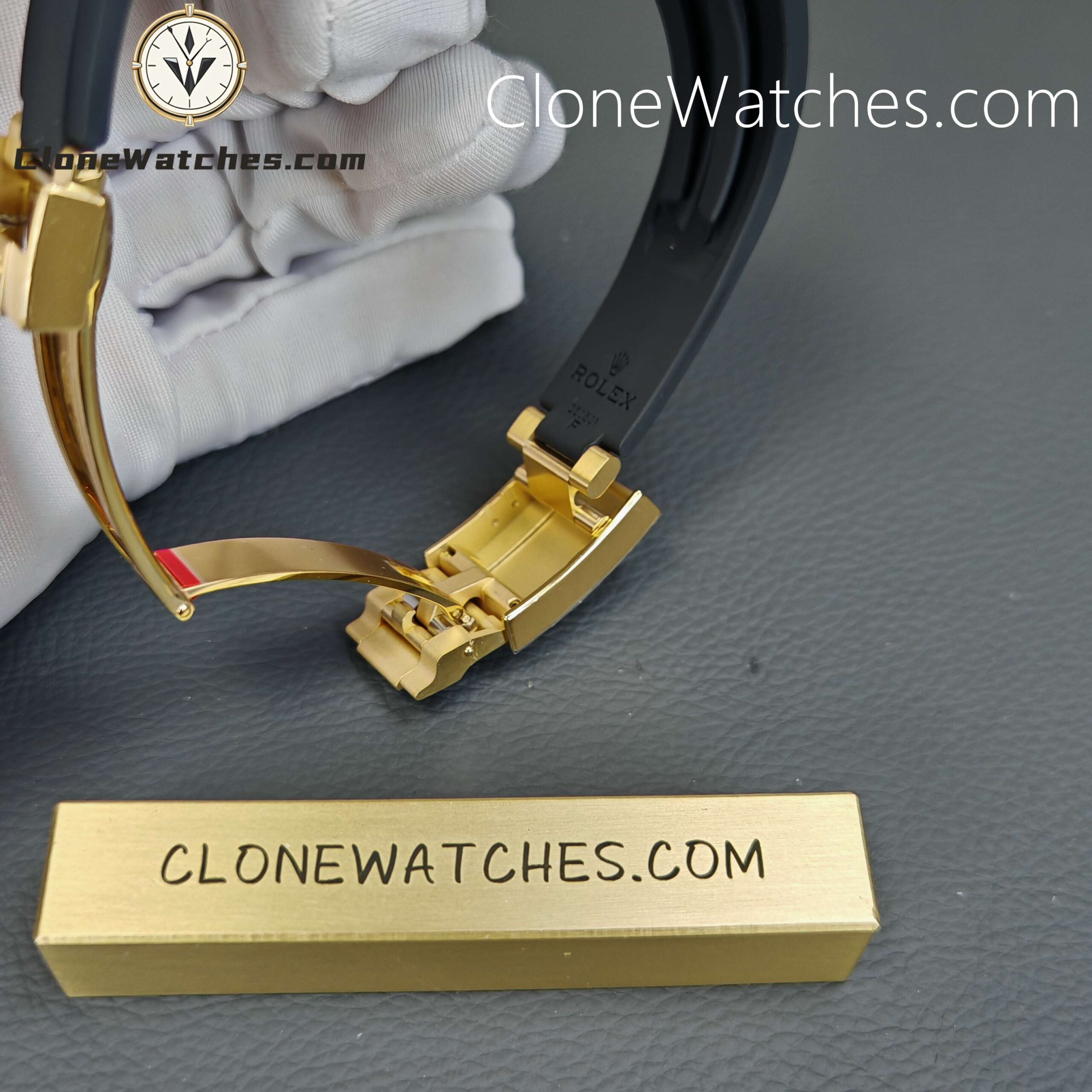 Rolex Super Clone Watches 1:1 Daytona 18K Gold Black Diamond Dial m116518ln-0078 4130 Movement