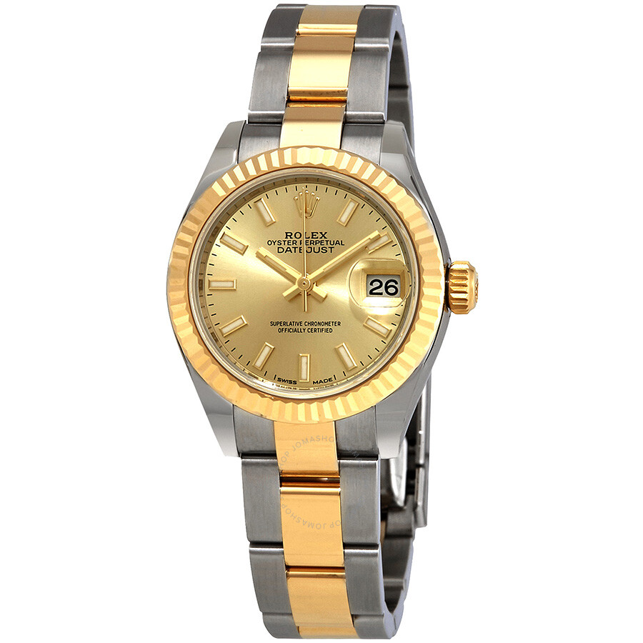 Rolex Datejust Automatic Champagne Dial Ladies Steel and 18kt Yellow Gold Oyster Watch 279173CSO（Lifetime free warranty+90-days replacement service & Refund!.）