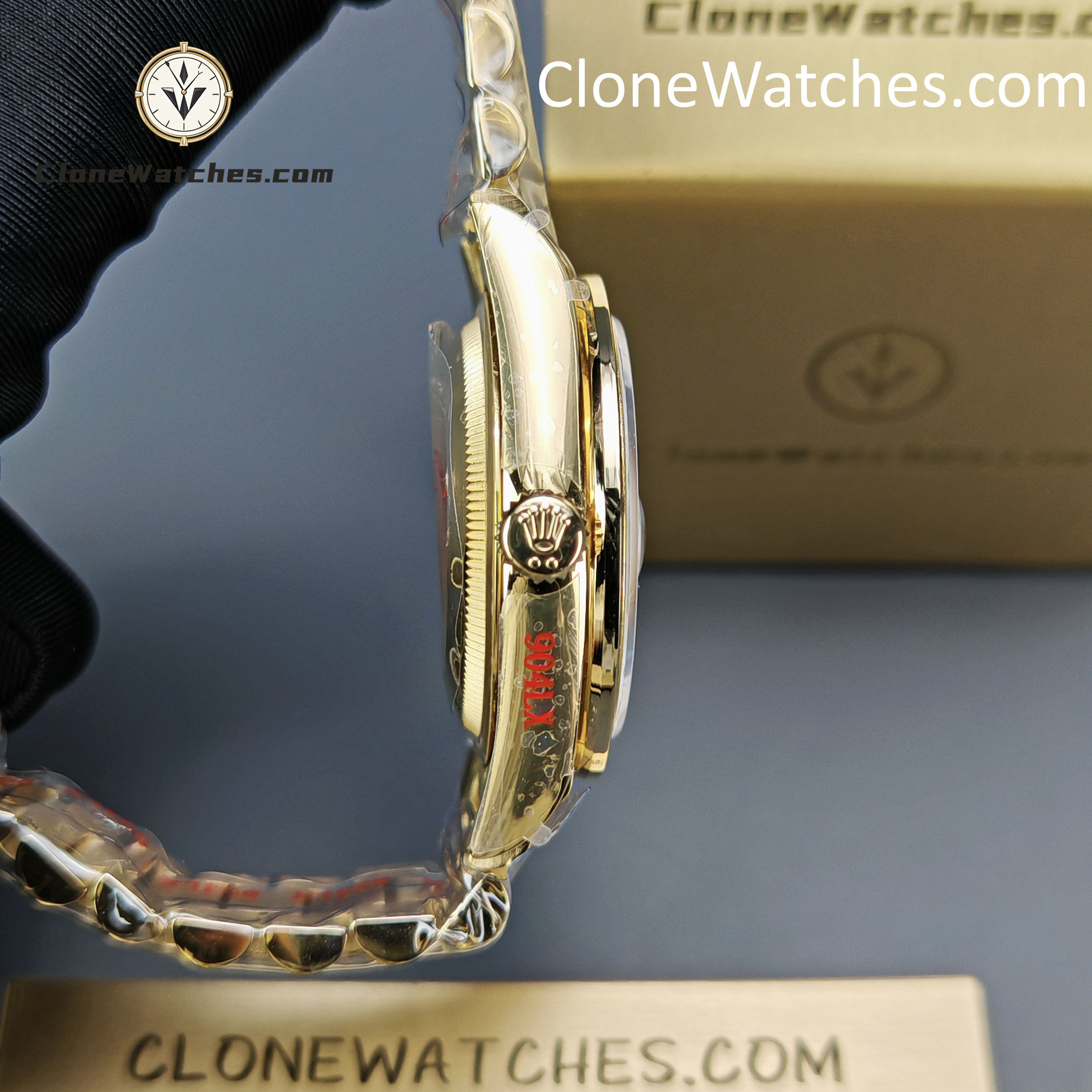 Rolex Super Clone Watches 1:1 Day Date Mother of Pearl Diamond Dial m128398tbr-0004 3255 Movement 36 mm