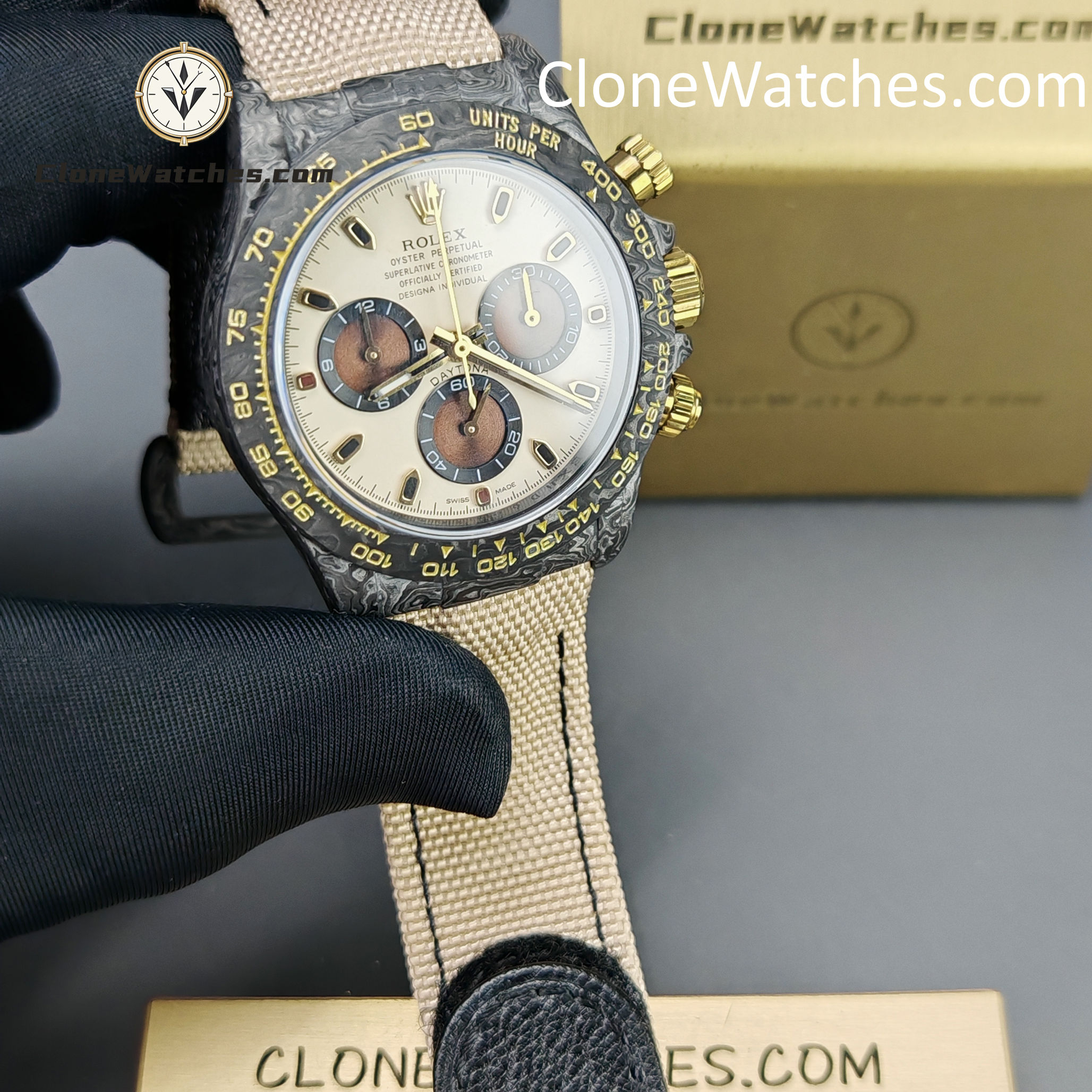 Modified Super Clone Watches 1:1 DIW Rolex Daytona “Desert Eagle” 4130 Movement