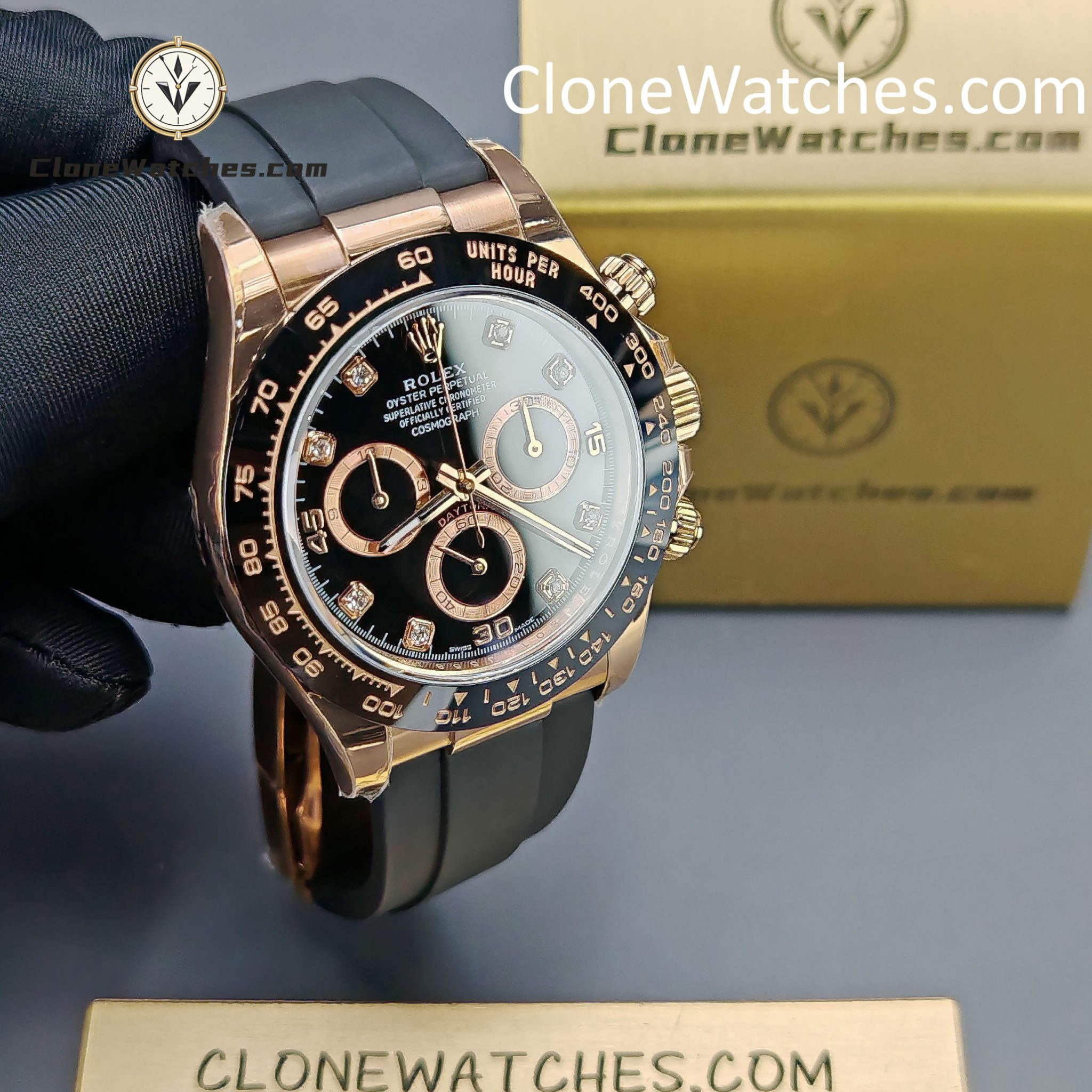 Rolex Super Clone Watches 1:1 Daytona Diamond m116515LN-0057 4130 Movement