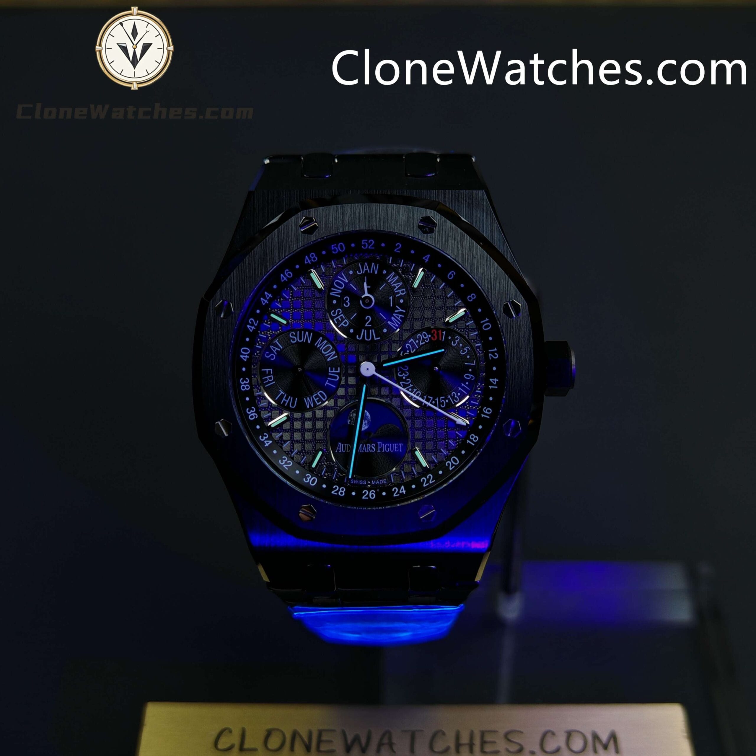 Audemars Piguet Super Clone Watches 1:1 Black Ceramic 26579 True Moon Phase