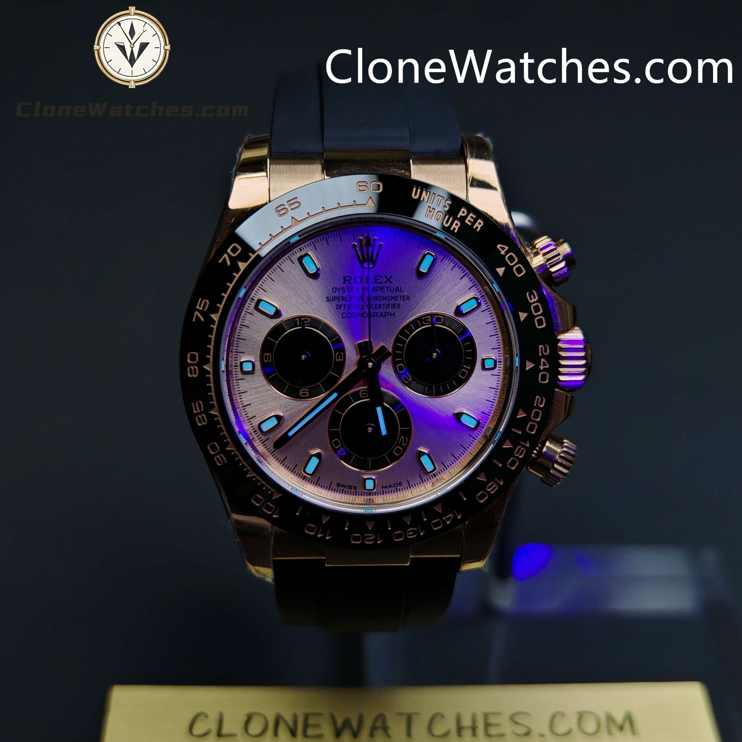 Rolex Super Clone Watches 1:1 Daytona 116515 Oysterflex Strap 4130 Movement