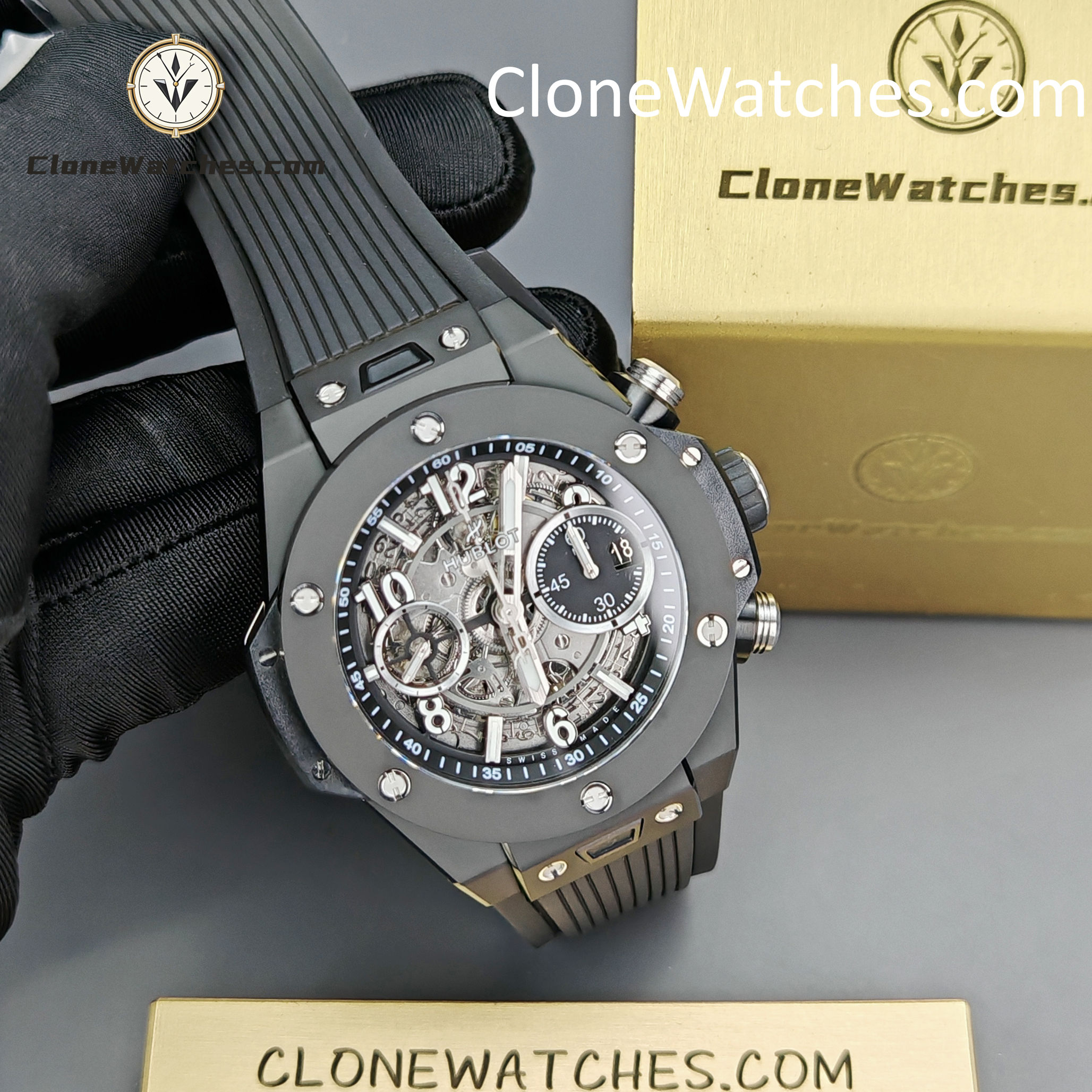 Hublot Super Clone Watches 1:1 Big Bang Unico Black Magic 42MM 441.CI.1171.RX