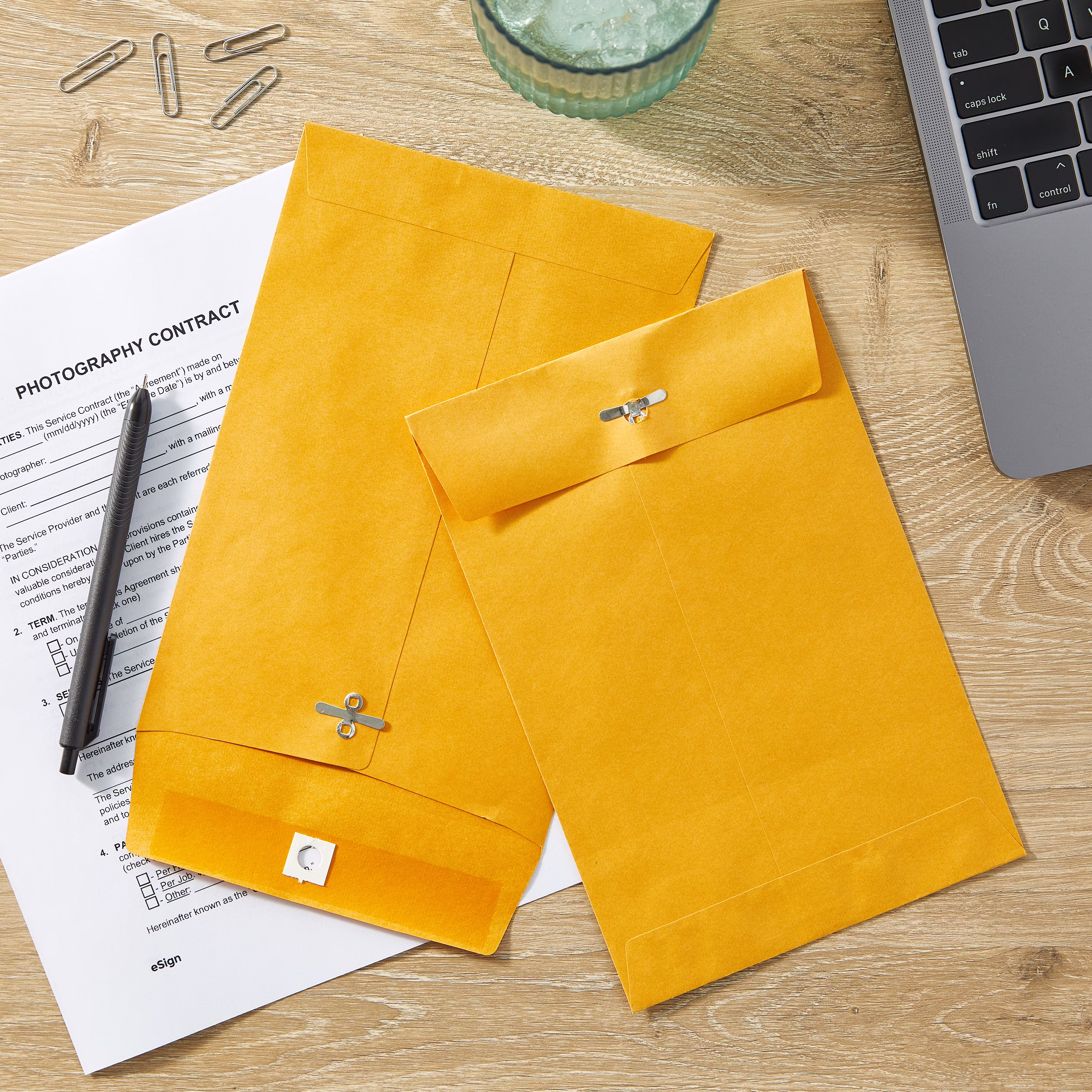Pen+Gear Kraft Clasp Envelopes, 6 in x 9 in, 6 Count