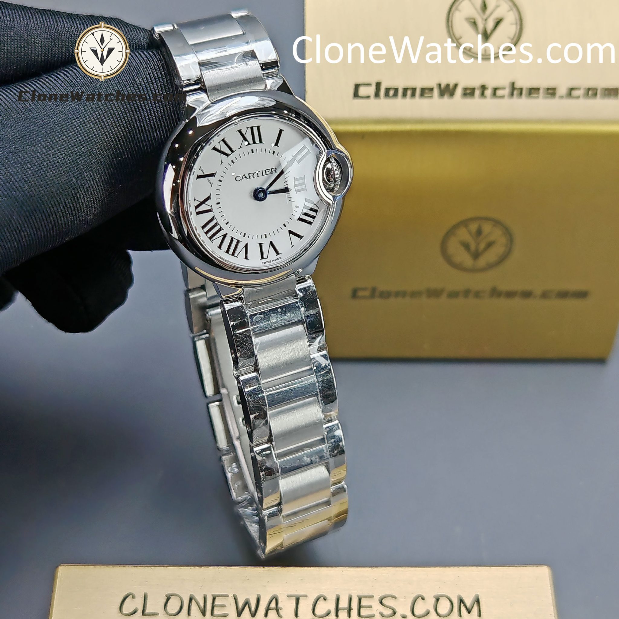 Cartier Super Clone Watches 1:1 Ballon Bleu de WSBB0067 Silver White Dial 28mm