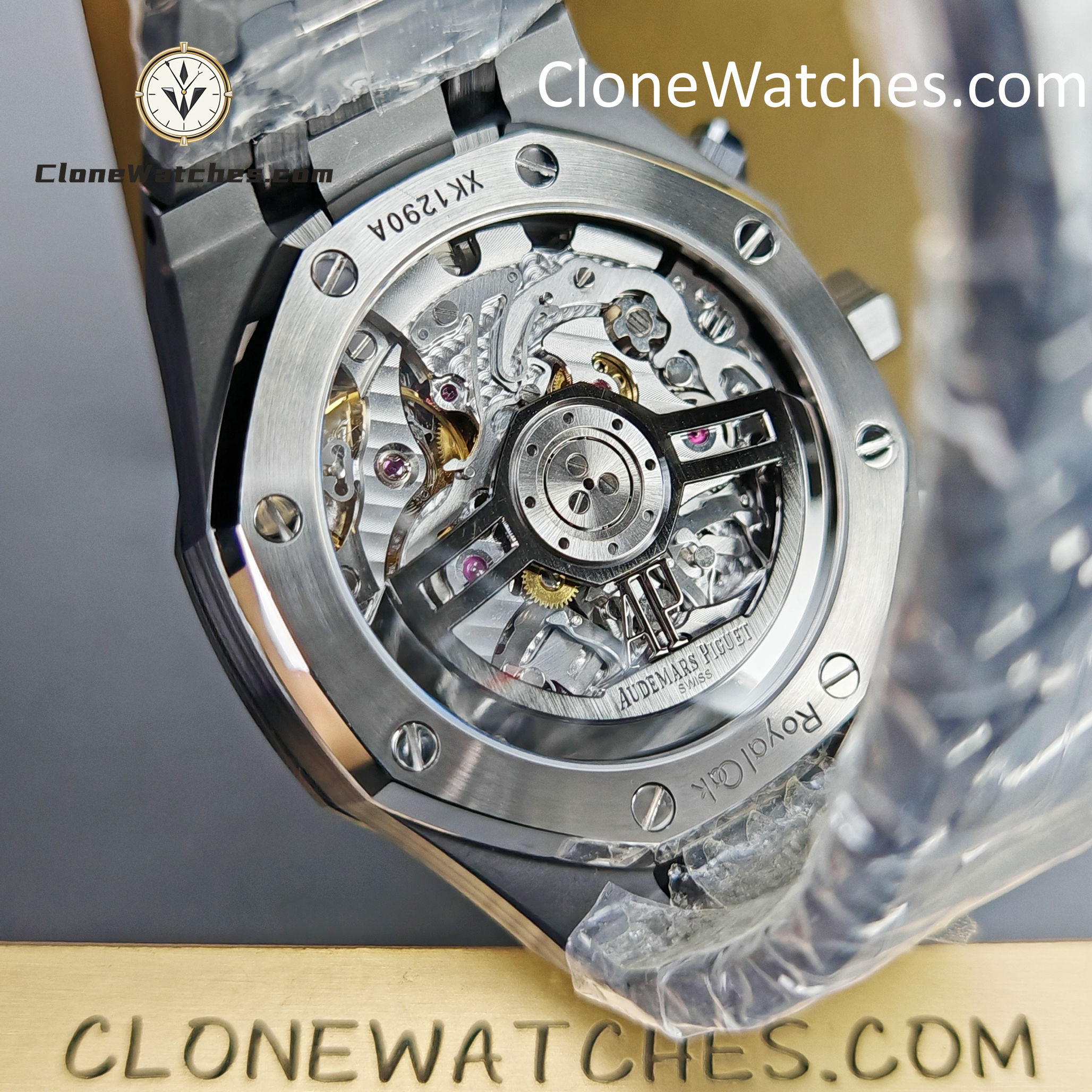 Audemars Piguet Super Clone Watches 1:1 Royal Oak Black Ceramic Blue Dial 26240CE Selfwinding Chronograph