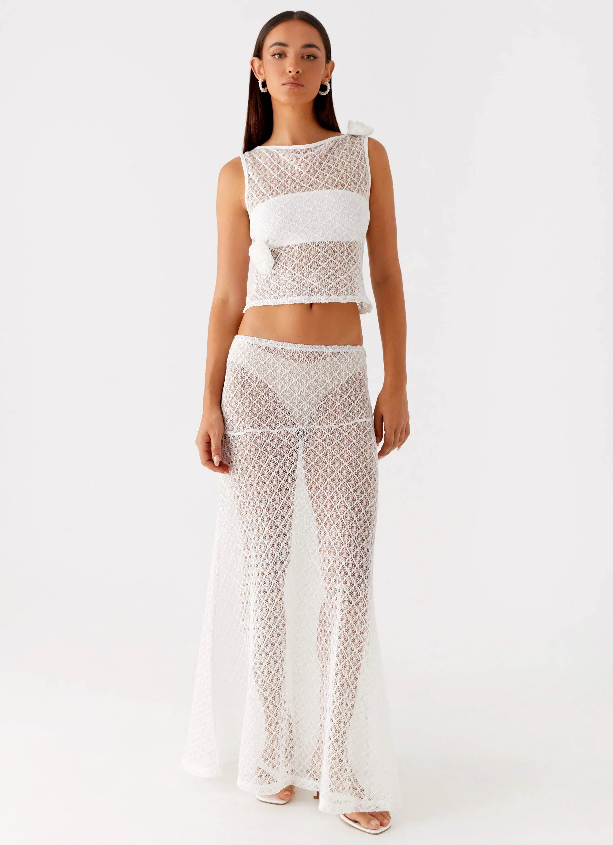 Velli Crochet Top - White