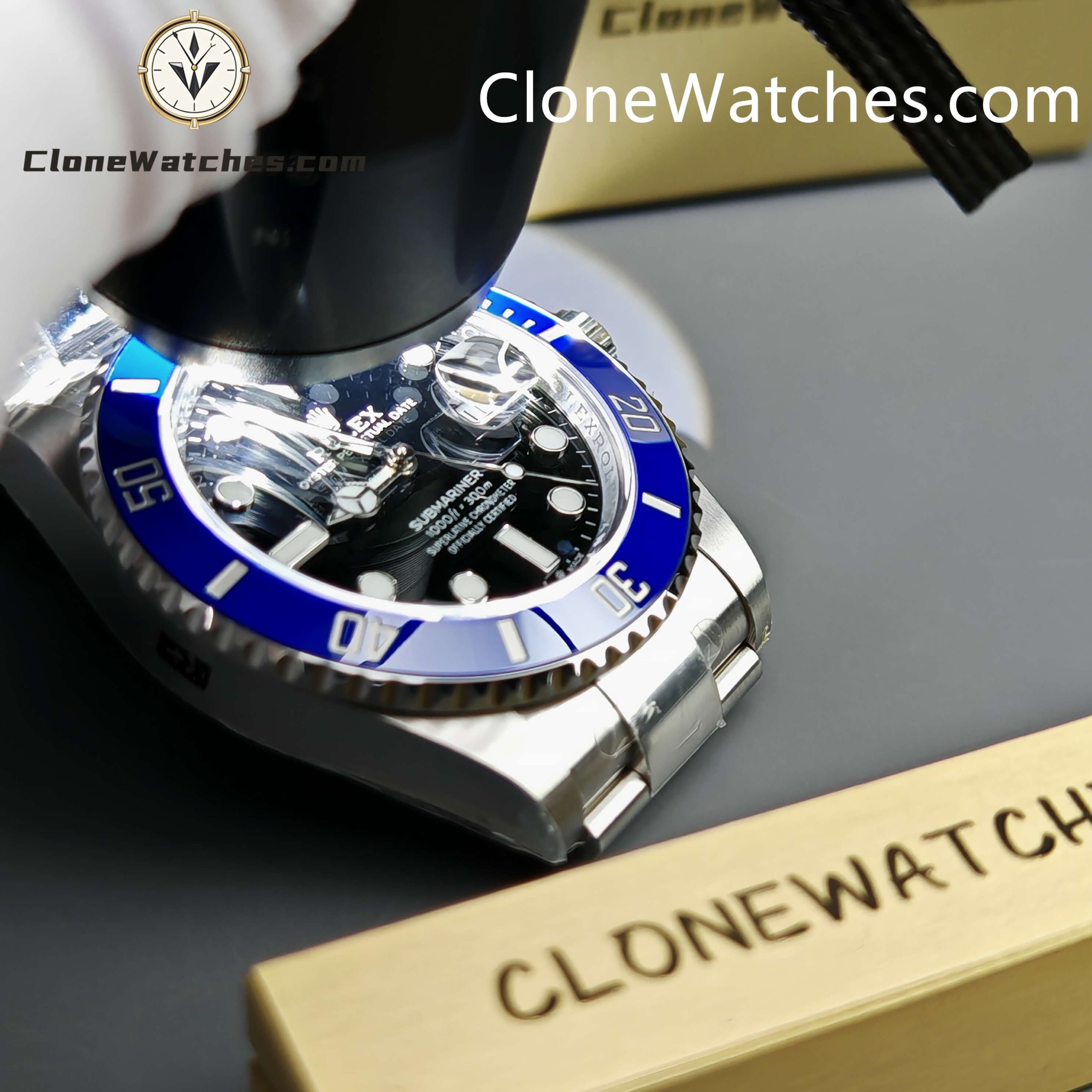 Rolex Super Clone Watches 1:1 Submariner Blue Bezel m126619lb 3235 Movement