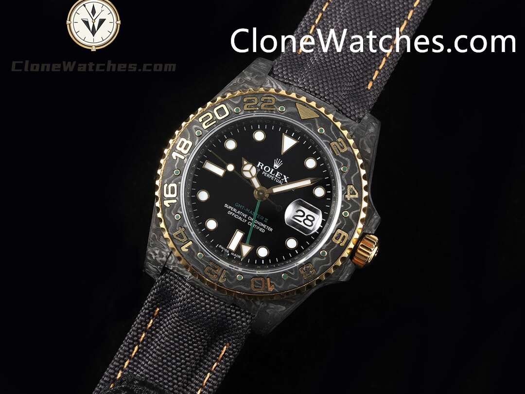Modified Super Clone Watches 1:1 DIW Rolex GMT Master II “GOLDEN SPEEDSTER GREEN HAND” 3285 Movement