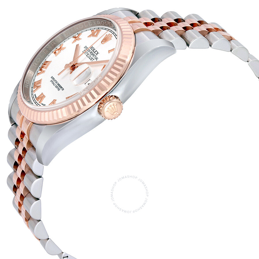 Rolex Oyster Perpetual Datejust 36 White Dial Stainless Steel and 18K Everose Gold Jubilee Bracelet Automatic Men s Watch 116231WRJ（Lifetime free warranty+90-days replacement service & Refund!.）