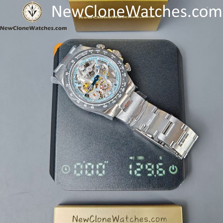 Modified Super Clone Watches 1:1 Sonic Rolex Daytona Skeleton Dial 4130 Movement