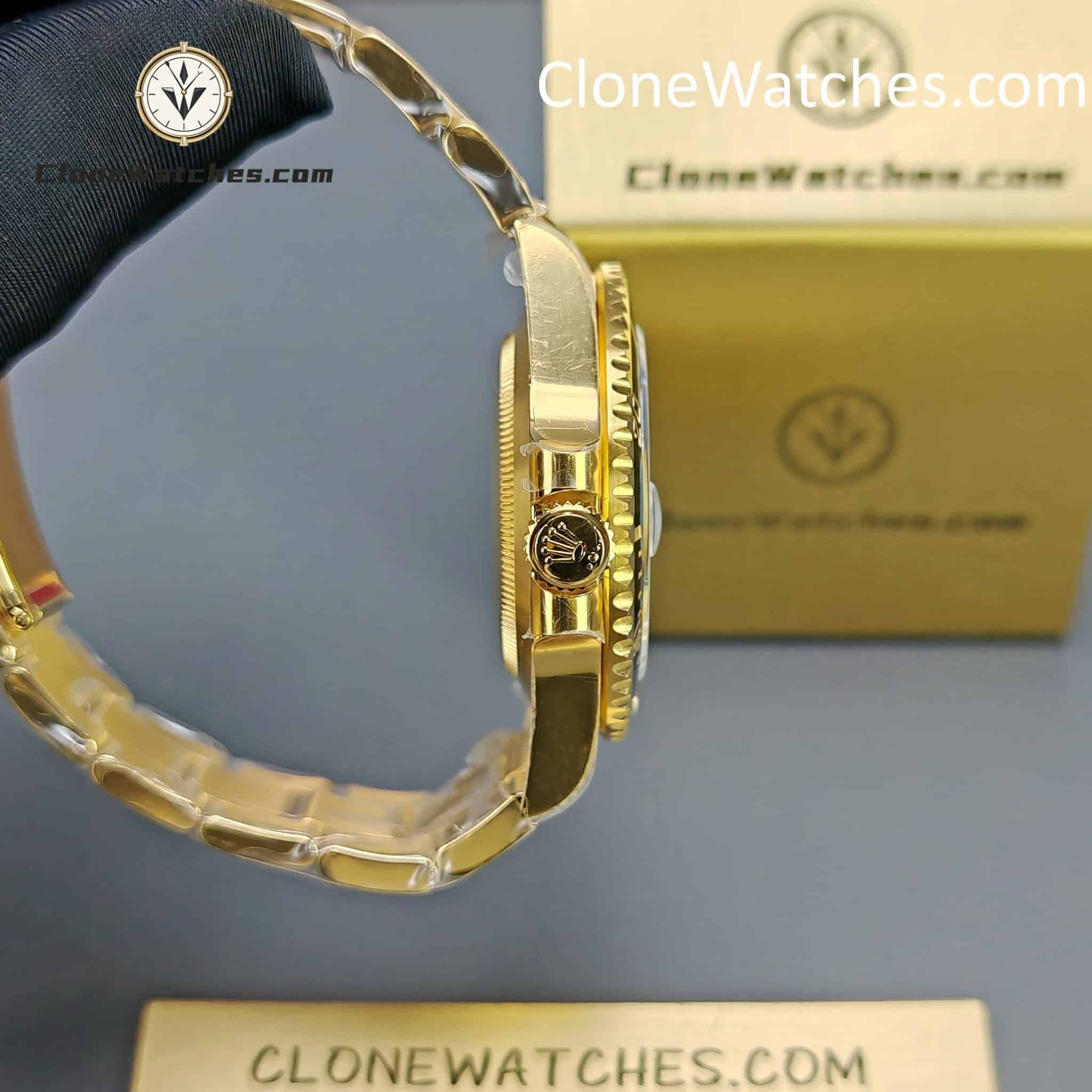 Rolex Super Clone Watches 1:1 18K Gold Black Dial Submariner 126618LN 3235 Movement