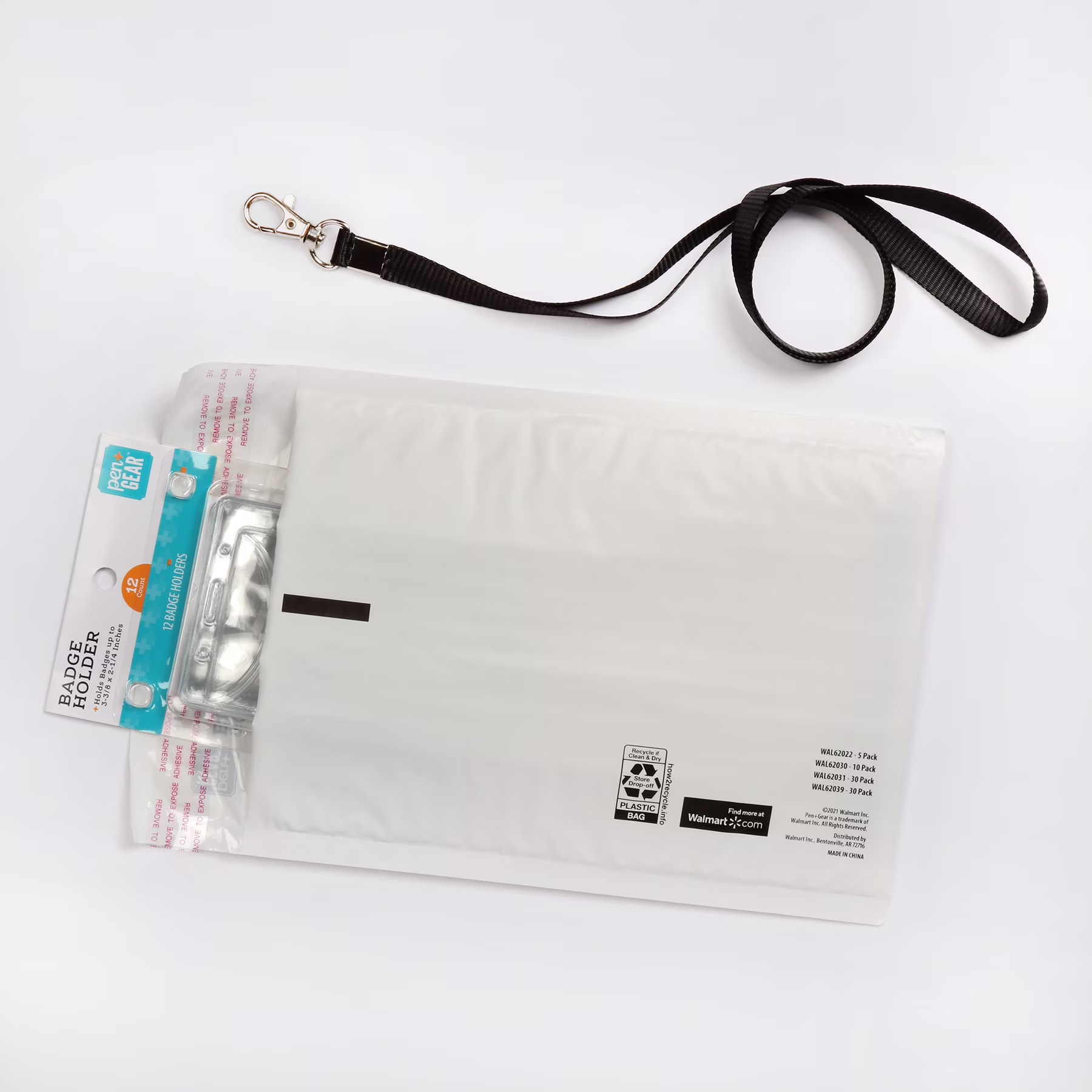 Pen+Gear White Self-Sealing Poly Bubble Mailer, 6 in x 9 in, 1 Pack