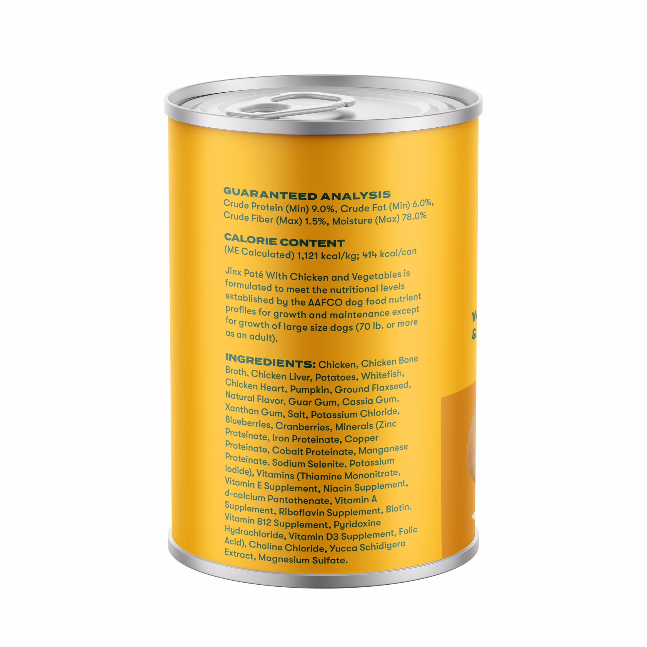 Jinx Pate with Chicken & Vegetables Natural Wet Dog Food, Grain Free, 13 oz Can