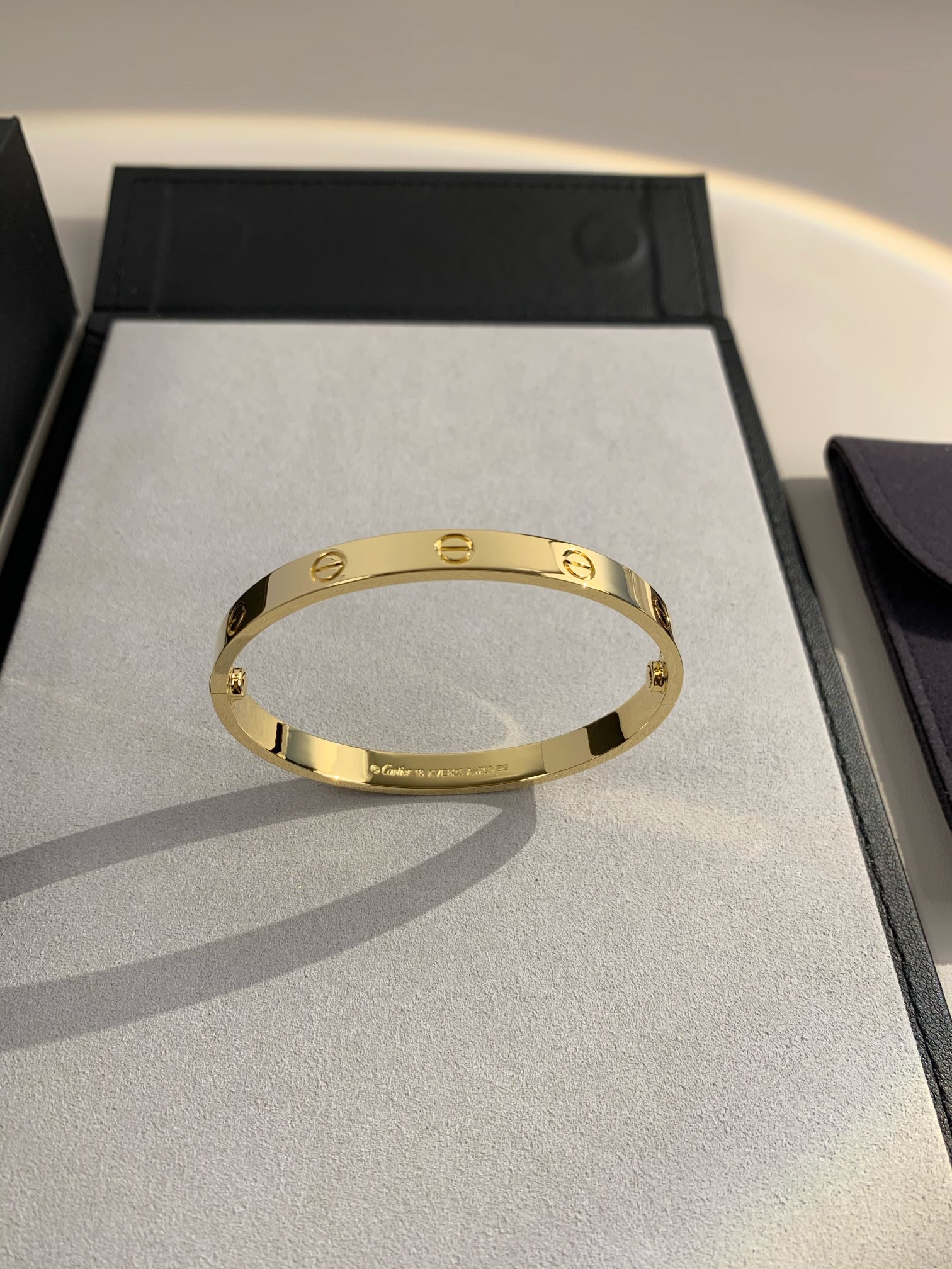 Cartier LOVE Series Wide 18K Bracelet