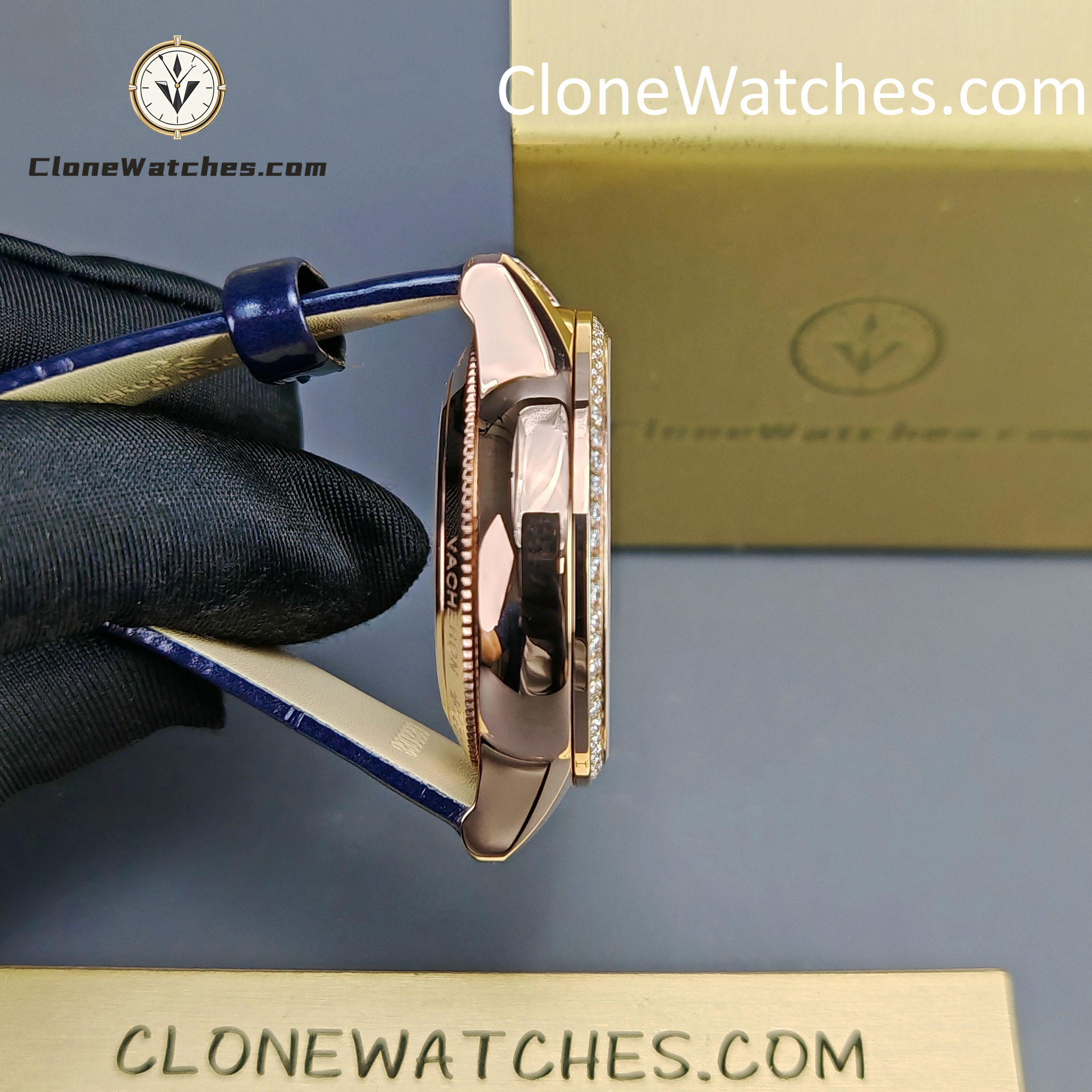 Vacheron Constantin Super Clone Watches 1:1 Égérie Moon Phase 8005F/000R-B498 White Dial