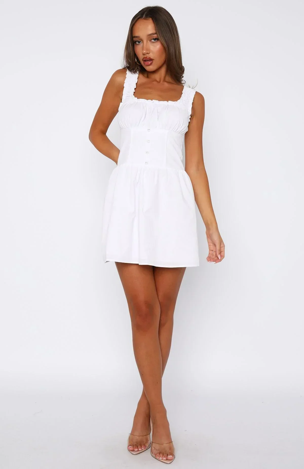 Sassy But Cute Mini Dress White