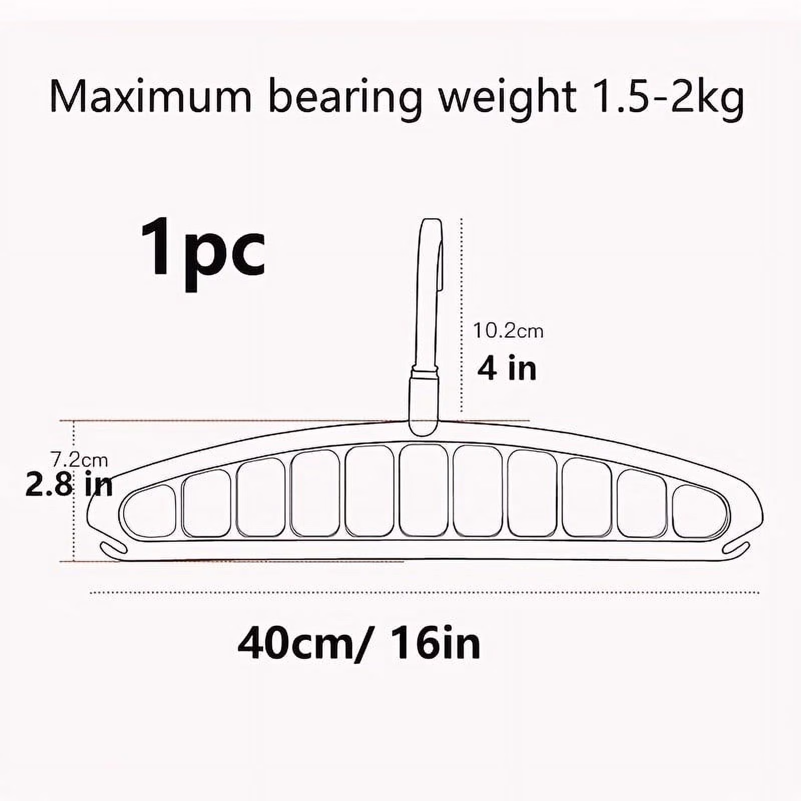 COM1950s Multi-Hook Clothes Hanger,11-Hole Space Saving Garment Organizer for Dorm Closet Storage,Heavy Duty Plastic Hanging Rack with Vertical & Horizontal Drying